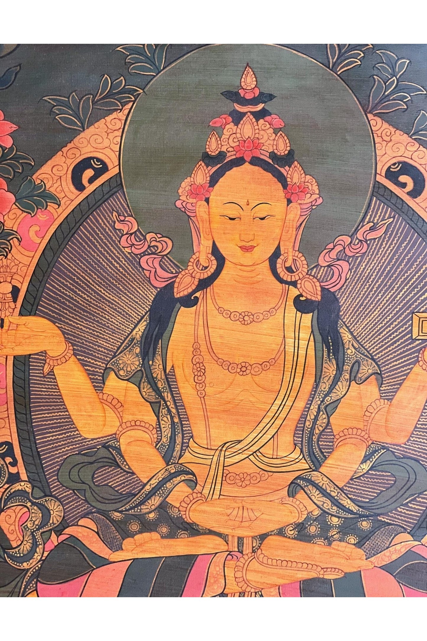 Prajnaparamita/Prajna Paramita Old Oil Varnished Tibetan Thangka Painting Original Hand - Painting/ Meditation Art - Tibetan Thangka Art