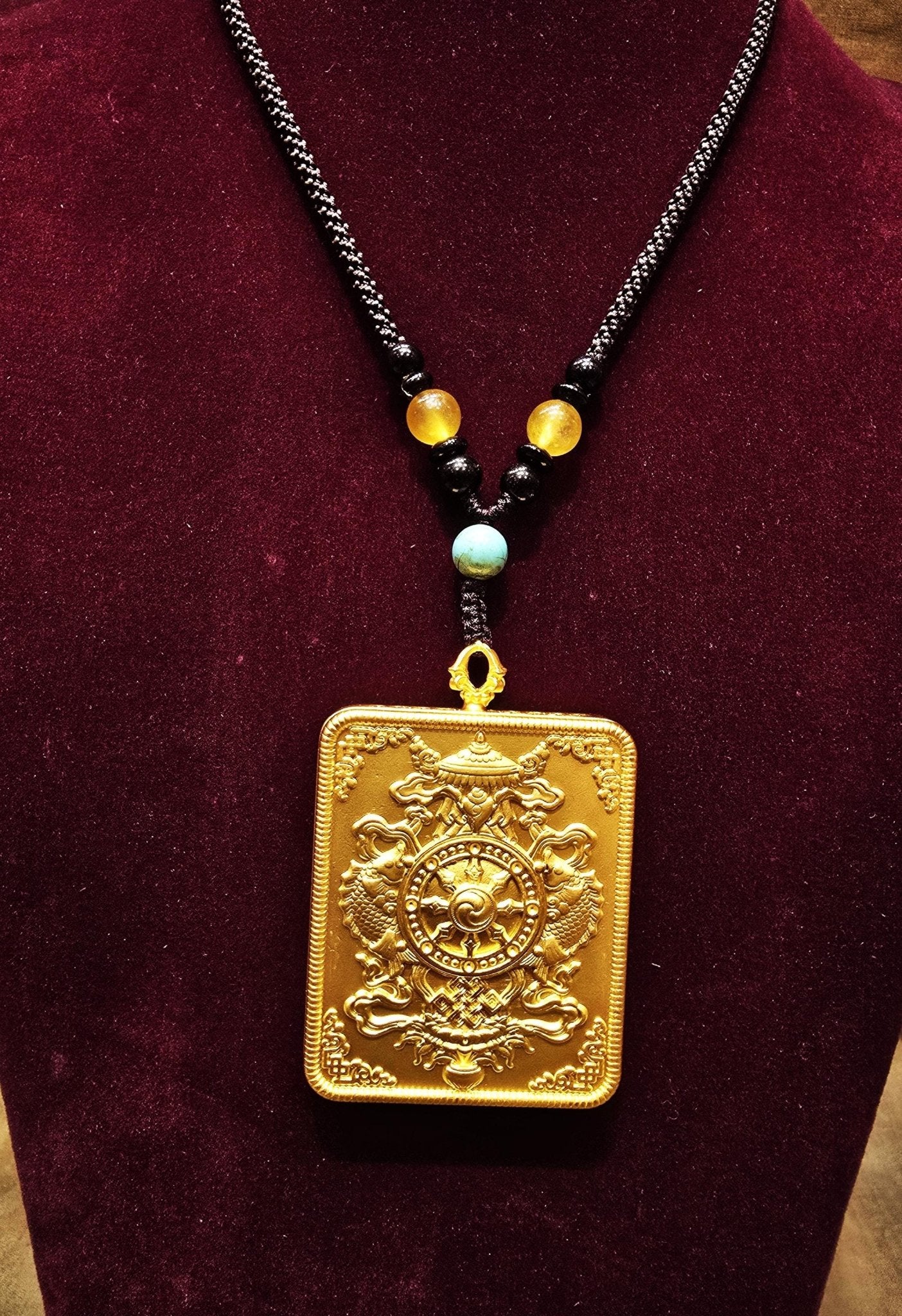 Quan Yin Vintage Thangka Ghau Pendant – Handmade Tibetan Amulet Locket for Compassion & Healing/ Crafted in Nepal - Tibetan Thangka Art