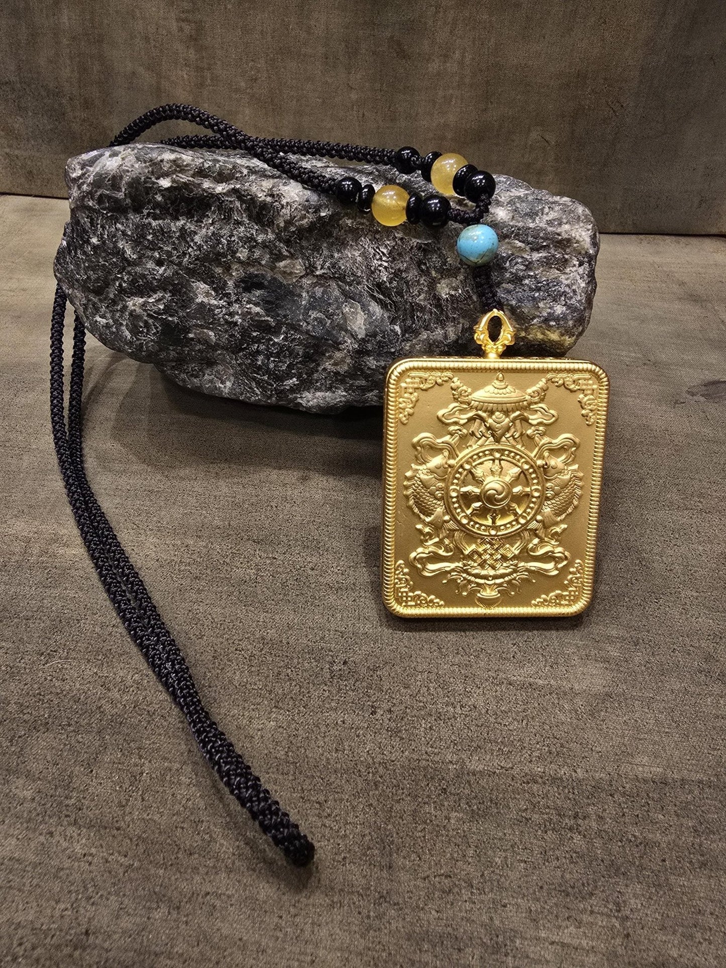 Quan Yin Vintage Thangka Ghau Pendant – Handmade Tibetan Amulet Locket for Compassion & Healing/ Crafted in Nepal - Tibetan Thangka Art