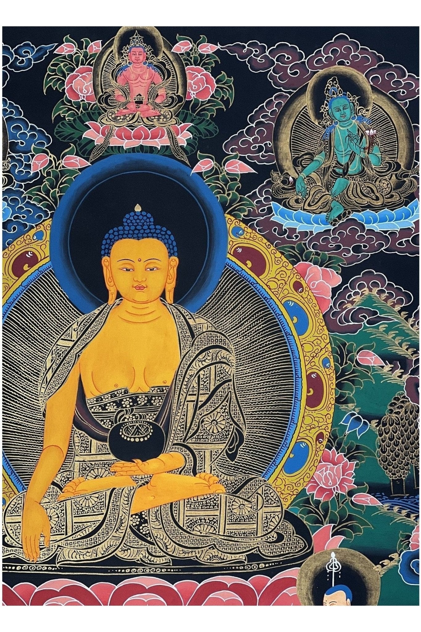 Shakyamuni Buddha/ Siddhartha Gautama High - Quality Masterpiece Tibetan Thangka Painting Original Hand - painted Art - Tibetan Thangka Art