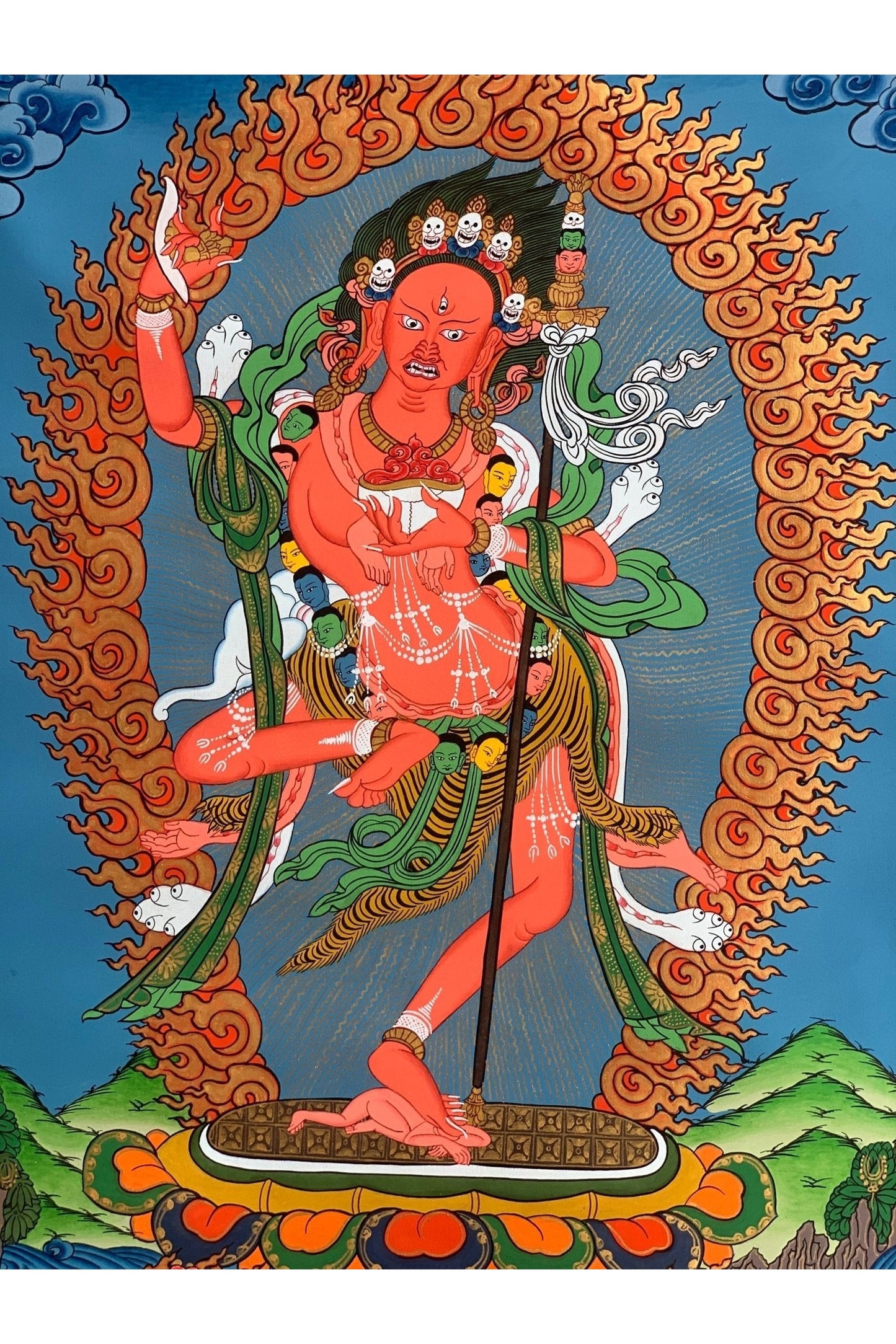 Vajravarahi/ Varahi/ Dorje Phagmo/ Yogini Tibetan Thangka Painting Original Hand - Painting/ Buddhist MeditationTantra Art - Tibetan Thangka Art