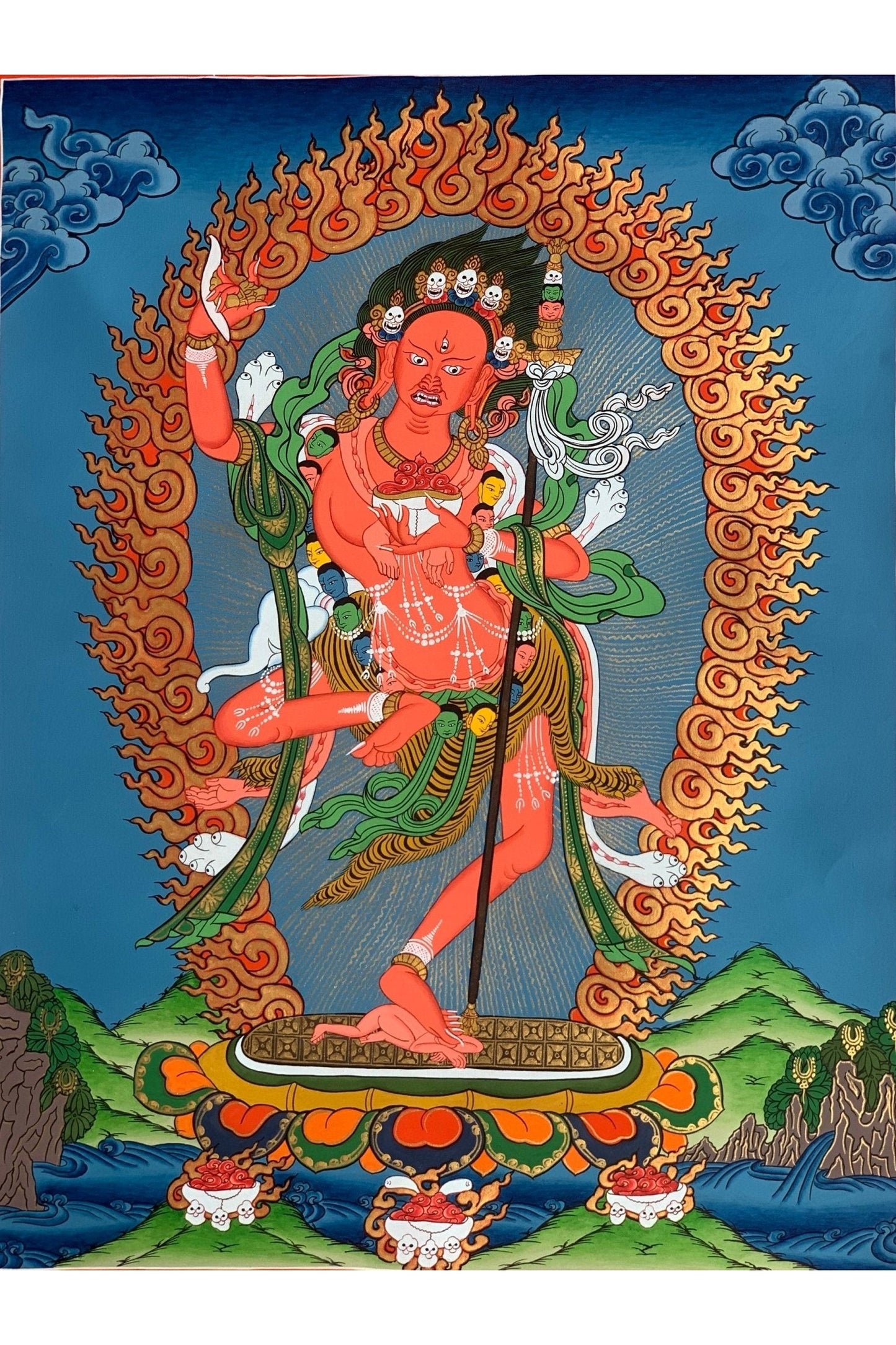 Vajravarahi/ Varahi/ Dorje Phagmo/ Yogini Tibetan Thangka Painting Original Hand - Painting/ Buddhist MeditationTantra Art - Tibetan Thangka Art