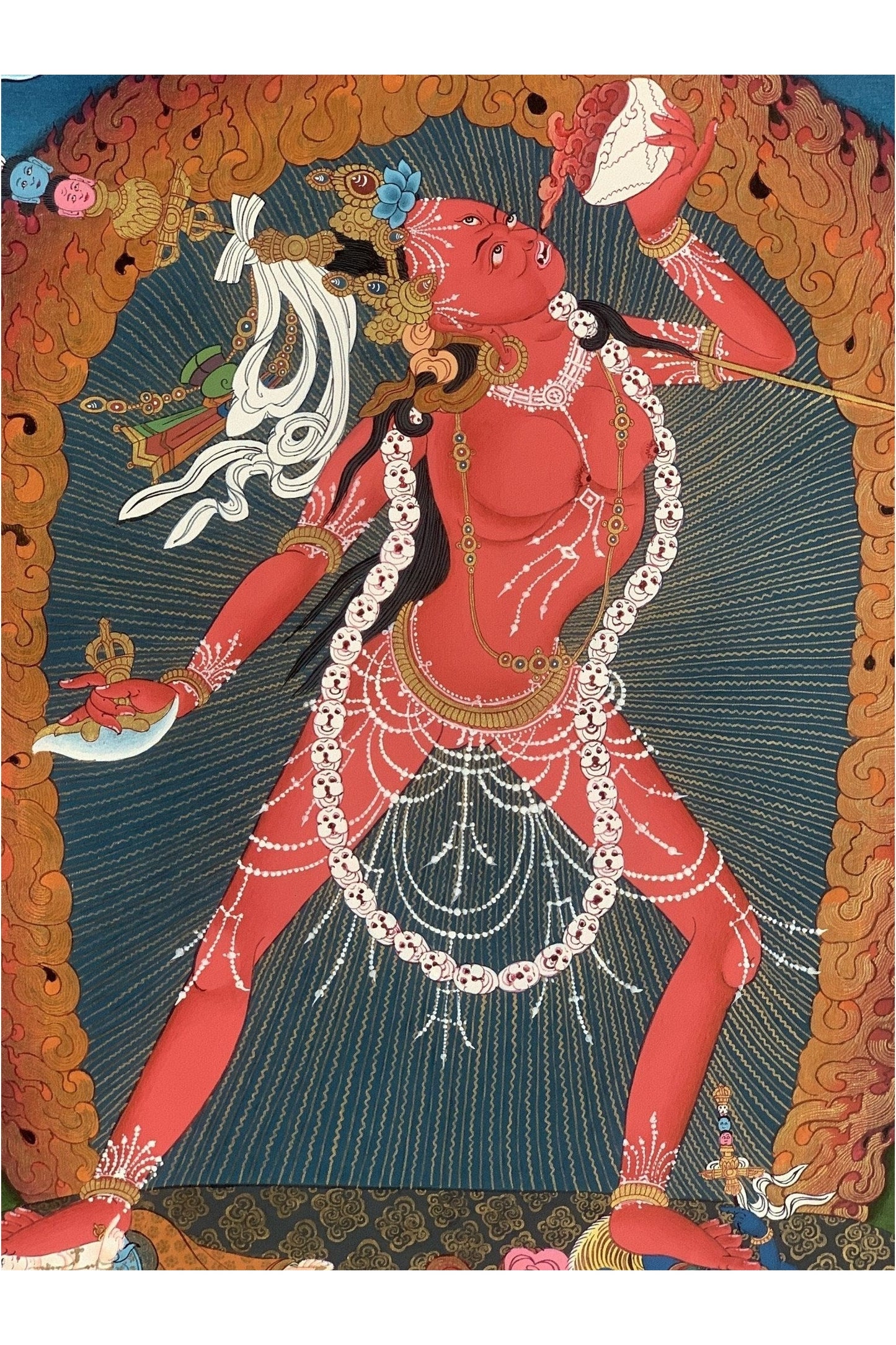 Vajrayoginī/Yogini/ Dorje Neljorma Female Buddha High - Quality Masterpiece Tibetan Thangka Painting Original Meditation Art - Tibetan Thangka Art