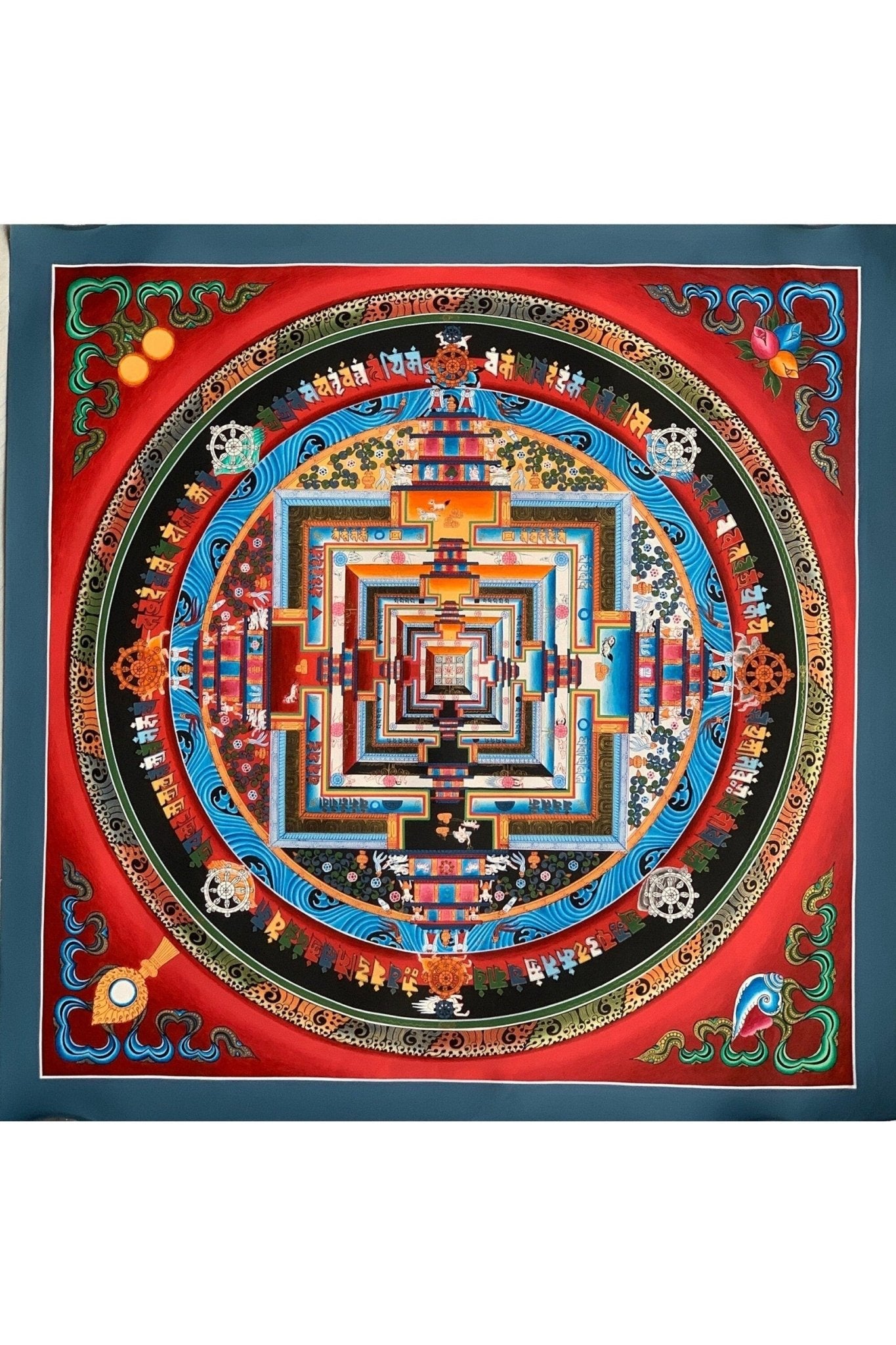 Wheel of Life/ Wheel of Time/ Kalachakra Mandala High - Quality Tibetan Thangka Painting Original Meditation Art - Tibetan Thangka Art