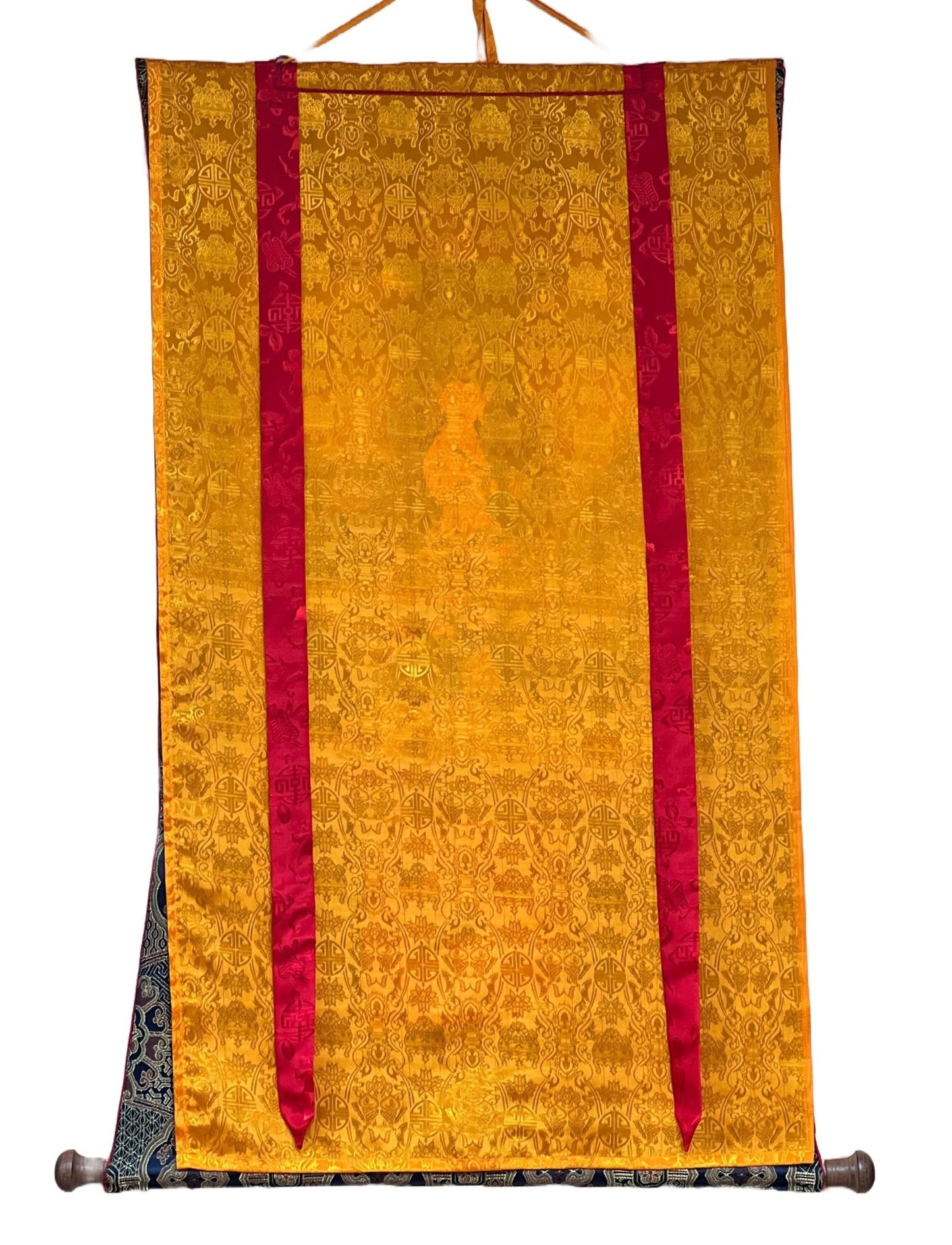 White Tara / Mother Goddess / Original Hand Painted Masterpiece Tibetan Compassion Meditation Thangka Painting with Premium Silk Brocade - Tibetan Thangka Art