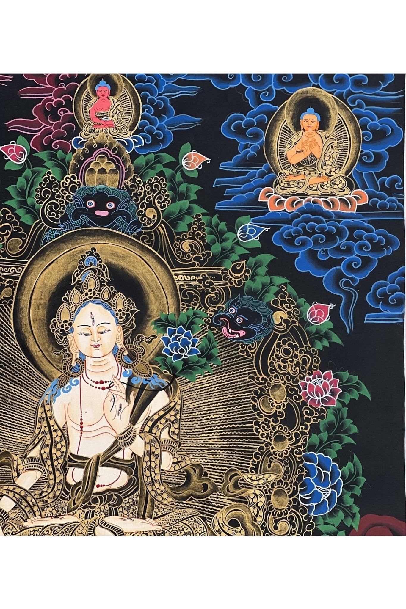 White Tara/ Sitatara/ Mother Goddess High - Quality Original Masterpiece Tibetan Thangka Painting/ Hand - Painting/ Buddhist Meditation Art - Tibetan Thangka Art
