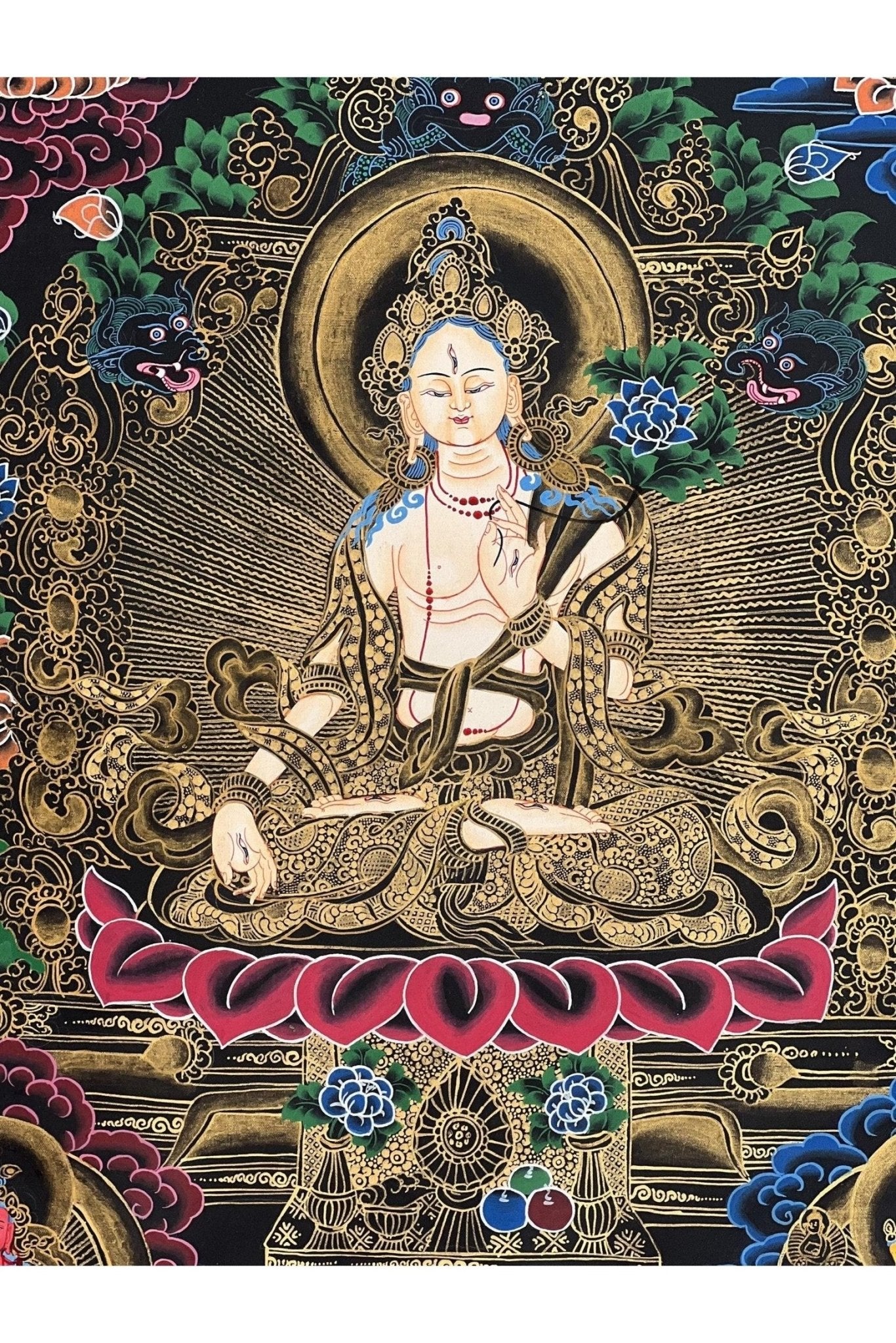 White Tara/ Sitatara/ Mother Goddess High - Quality Original Masterpiece Tibetan Thangka Painting/ Hand - Painting/ Buddhist Meditation Art - Tibetan Thangka Art