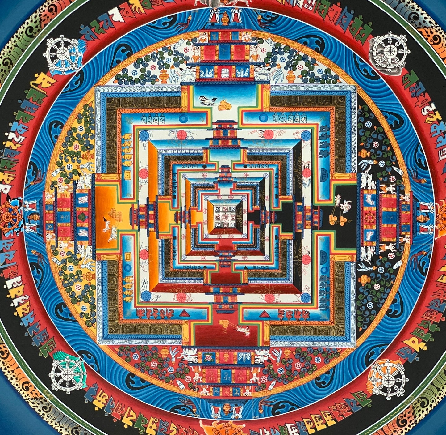 Wheel of Life/ Wheel of Time/ Kalachakra Mandala High- Quality Tibetan Thangka Painting Original Meditation Art
