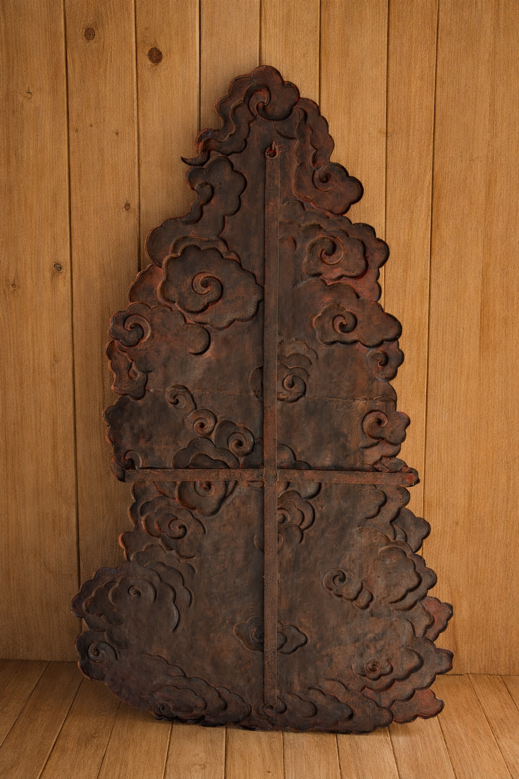 Handcrafted Copper Dragon Wall Hanging Gold-Plated Himalayan Feng Shui Protection Art – Large Statement Piece