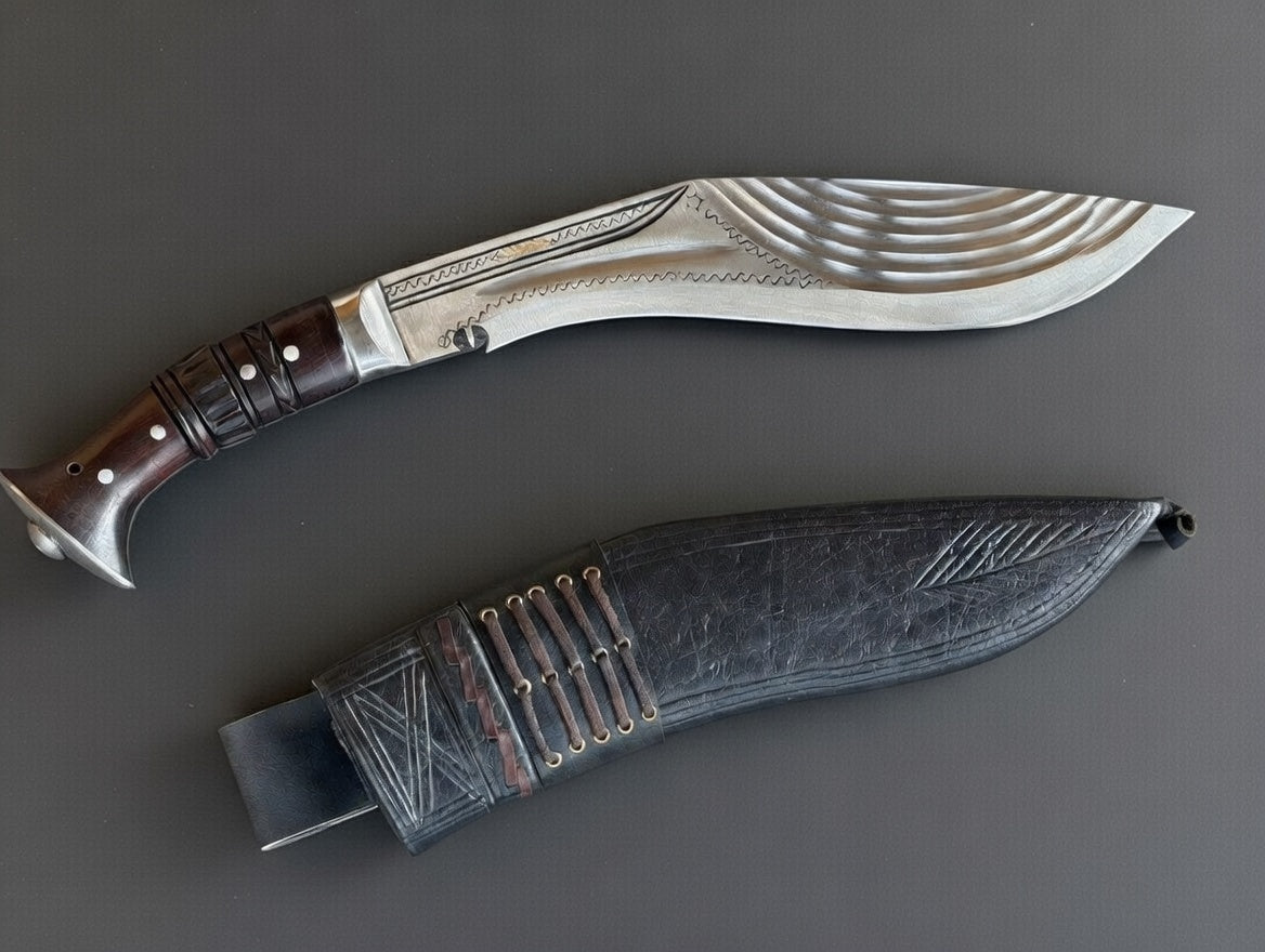 12-Inch Blade Gurkha Nepal Hand-forged High Tempered 6 Fuller Ganjawal Khukuri/ Kukri Knife Full Tang