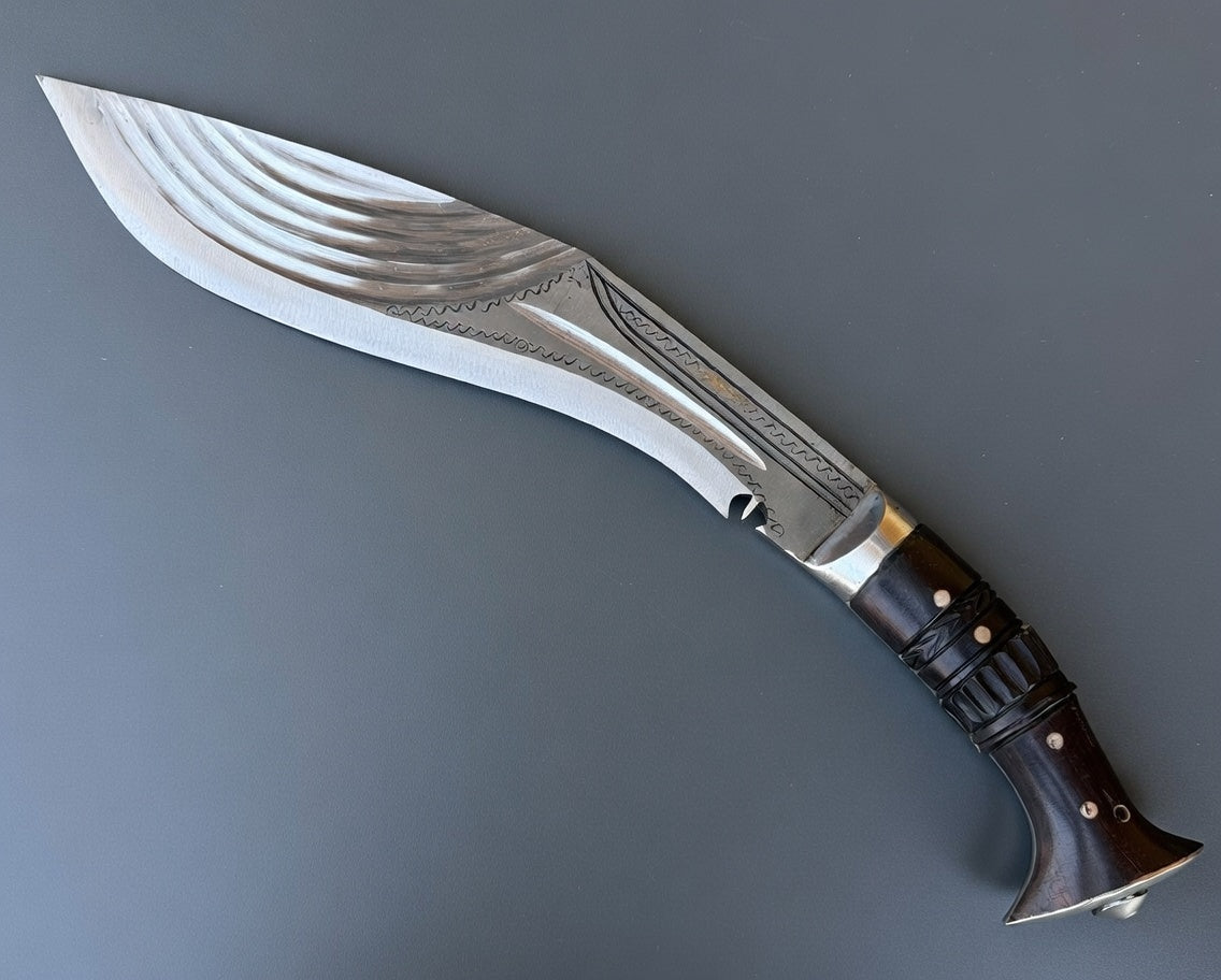 12-Inch Blade Gurkha Nepal Hand-forged High Tempered 6 Fuller Ganjawal Khukuri/ Kukri Knife Full Tang