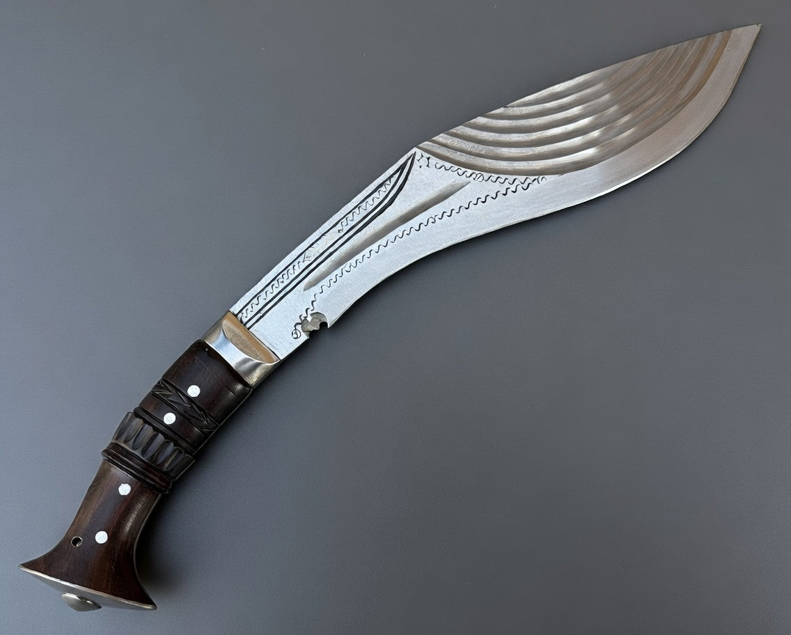 12-Inch Blade Gurkha Nepal Hand-forged High Tempered 6 Fuller Ganjawal Khukuri/ Kukri Knife Full Tang