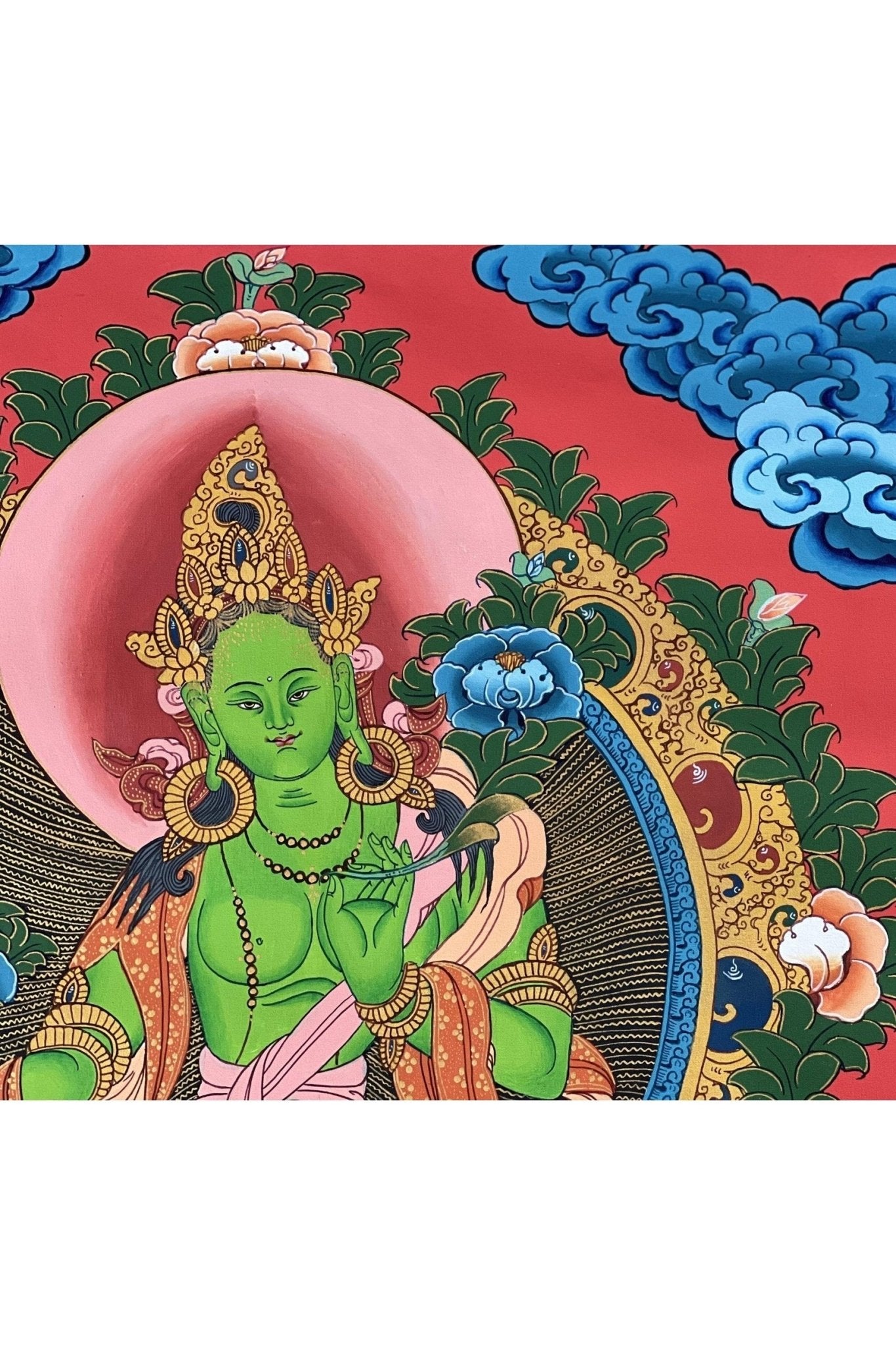 Green Tara/ Shyamatara / Mother Goddess/ Master Quality Tibetan Thangka Painting Original Hand - painted Buddhist Meditation Art - Tibetan Thangka Art