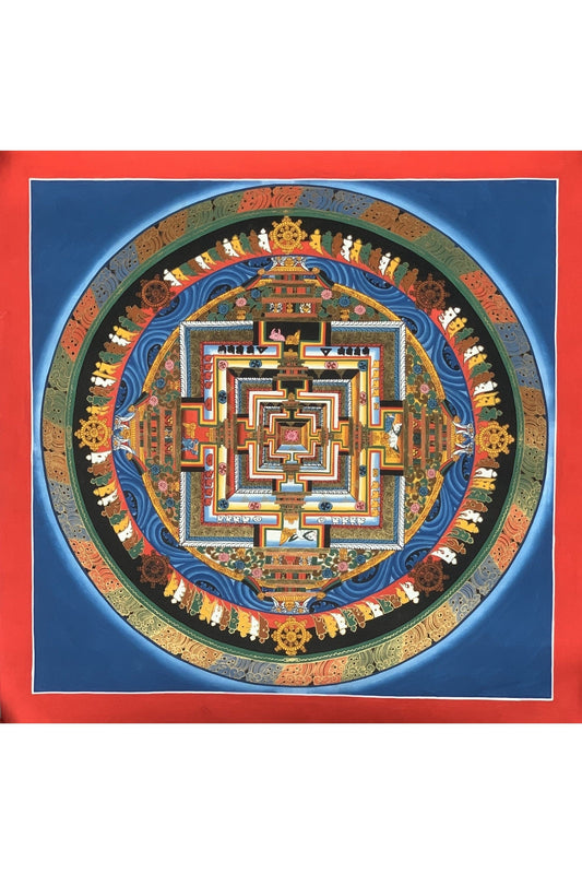 Hand Painted Wheel of Life/ Wheel of Time/ Kalachakra Mandala Master Quality Tibetan Thangka Painting Buddhist Art/Tibetan Wall Hanging - Tibetan Thangka Art