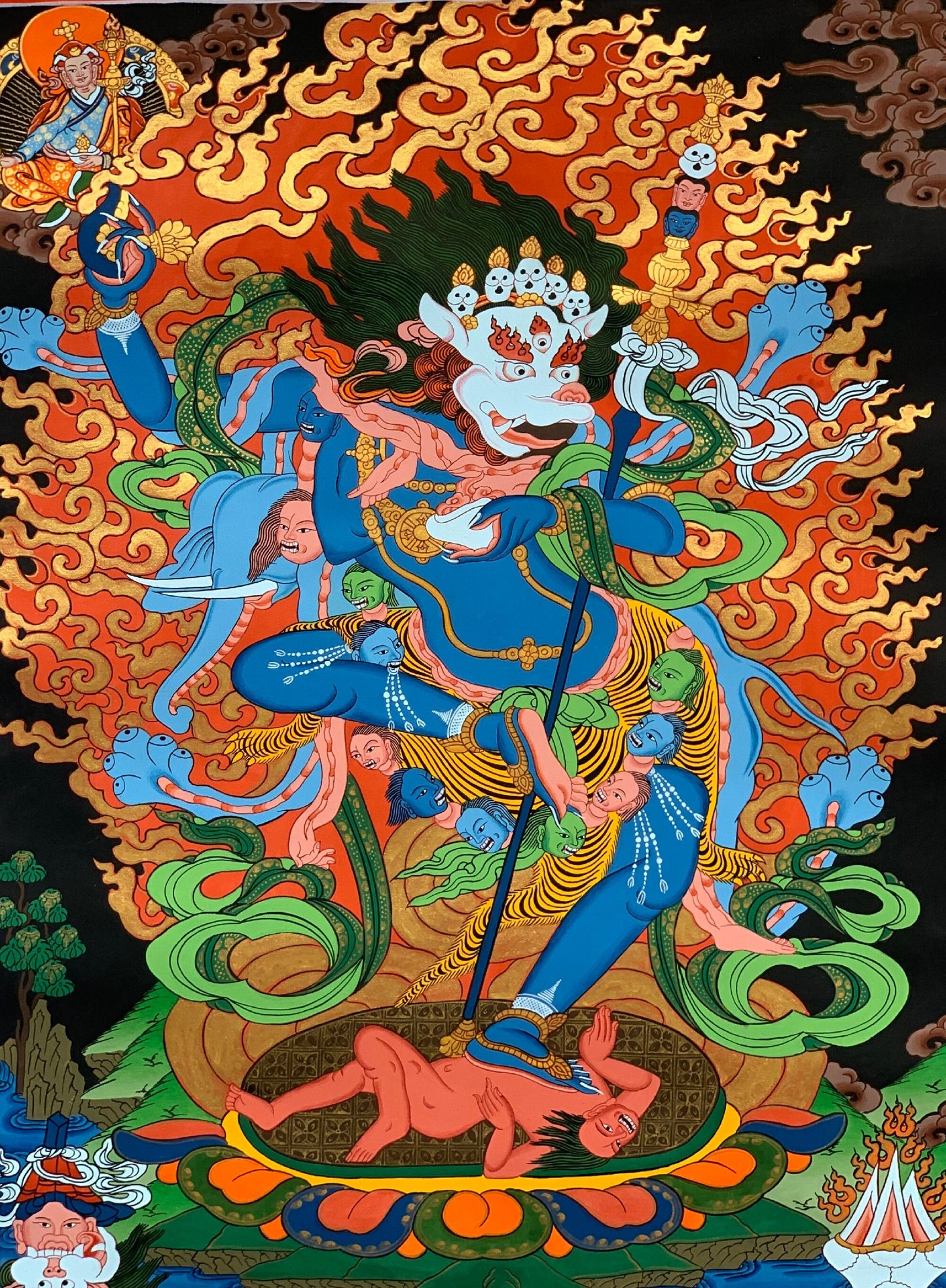 Simhamukhi Vajrayogini Thangka | Hand-Painted Tibetan Buddhist Art
