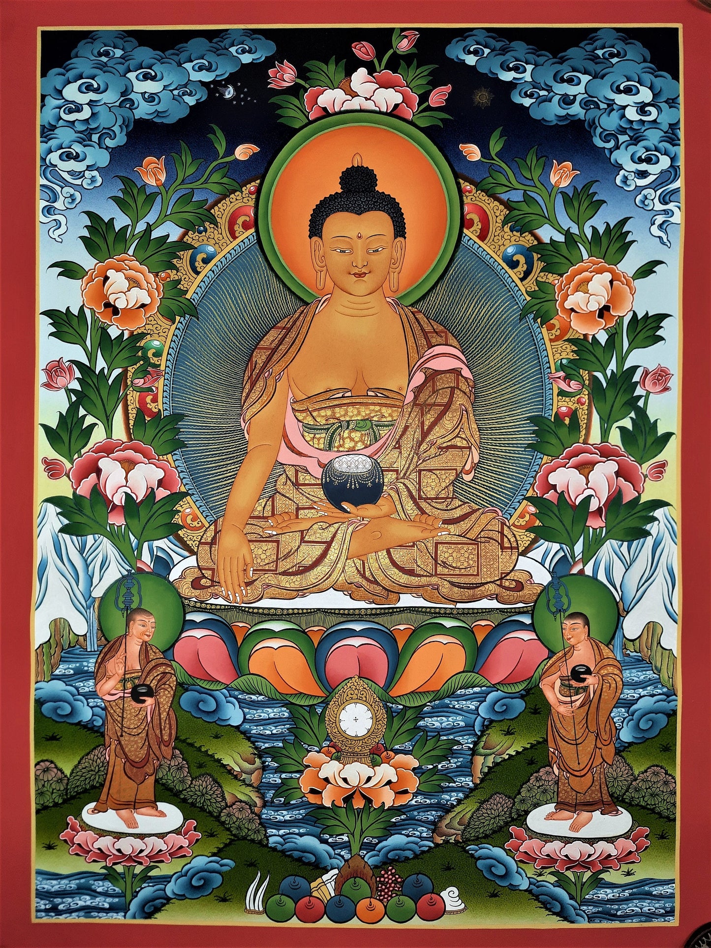 Shakyamuni Buddha Thangka | Hand-Painted Tibetan Enlightenment Art