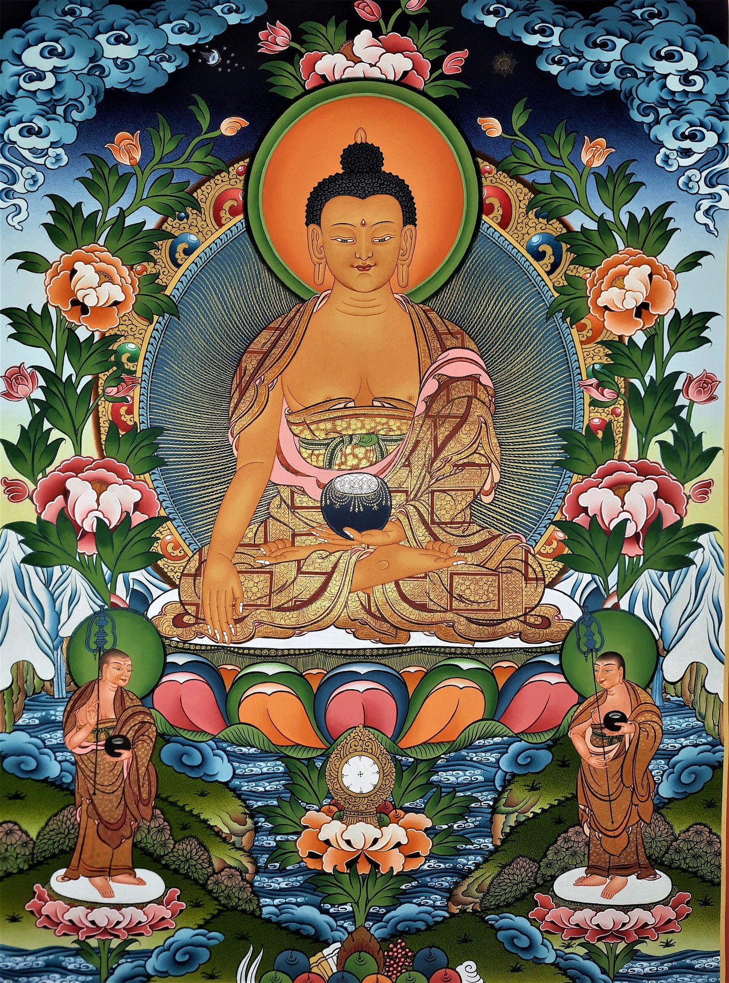 Shakyamuni Buddha Thangka | Hand-Painted Tibetan Enlightenment Art