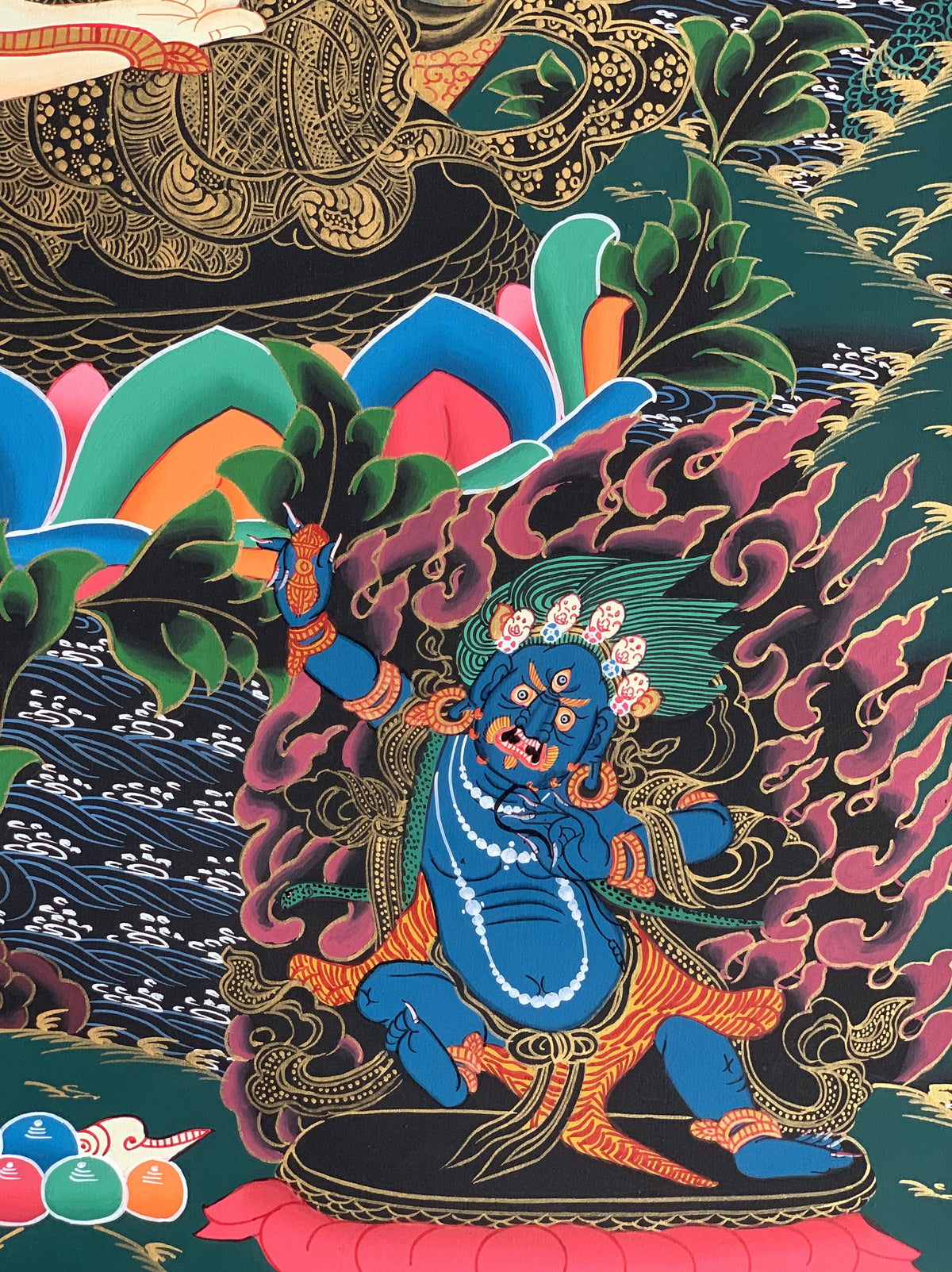 Chenrezig Avalokiteshvara Thangka Painting  Tibetan Meditation Art