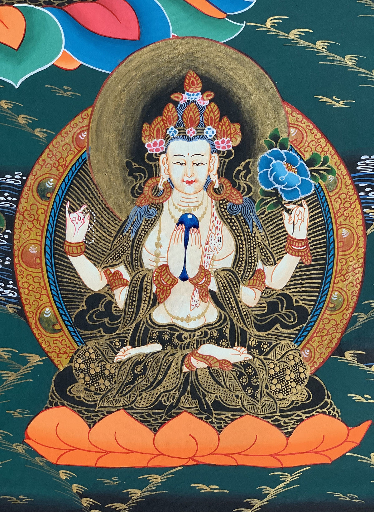 Mahakala Thangka Painting, Original Tibetan Art, Compassion Meditation