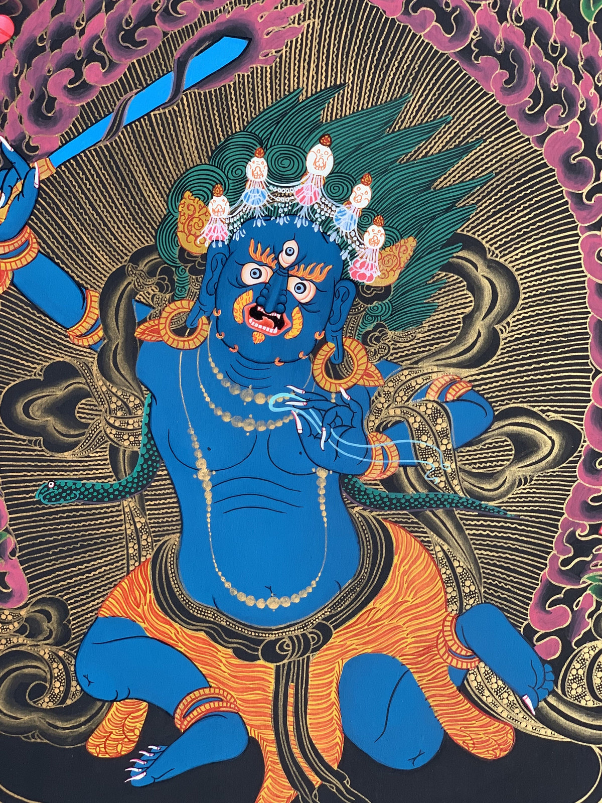 Mahakala Thangka Painting, Original Tibetan Art, Compassion Meditation