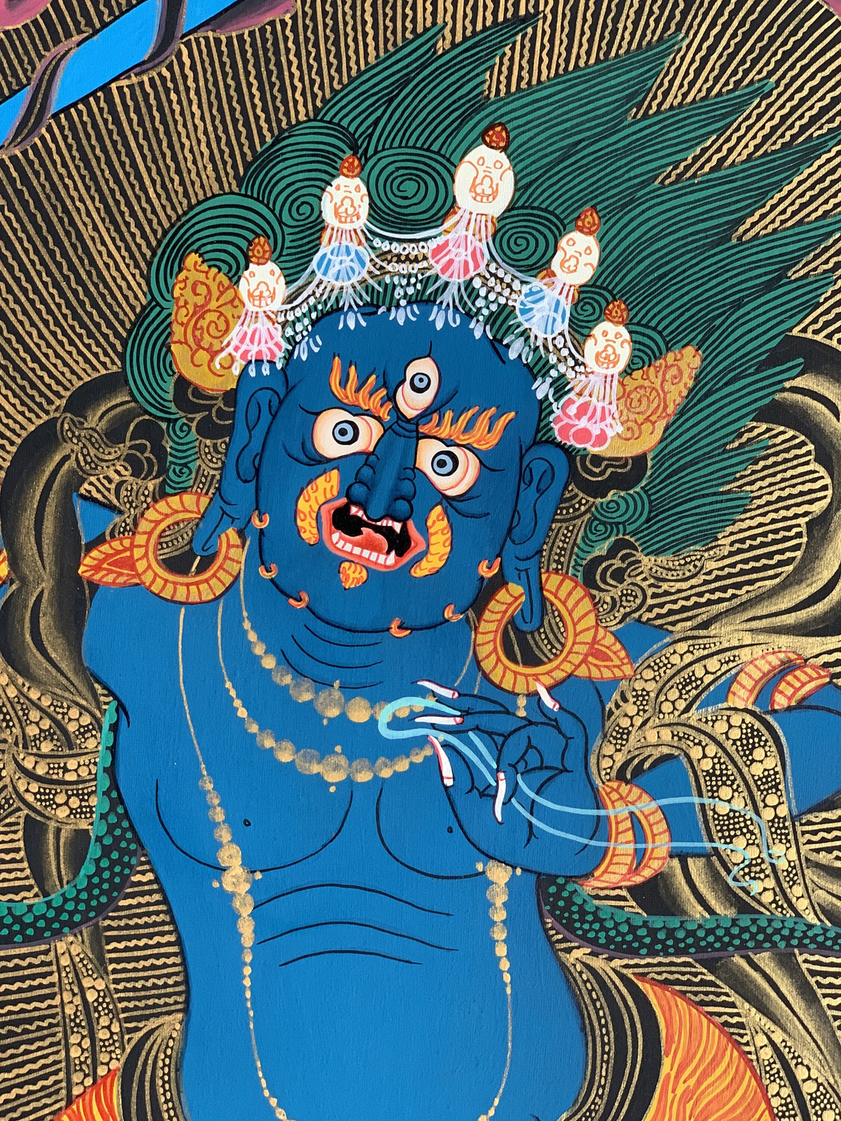 Mahakala Thangka Painting, Original Tibetan Art, Compassion Meditation