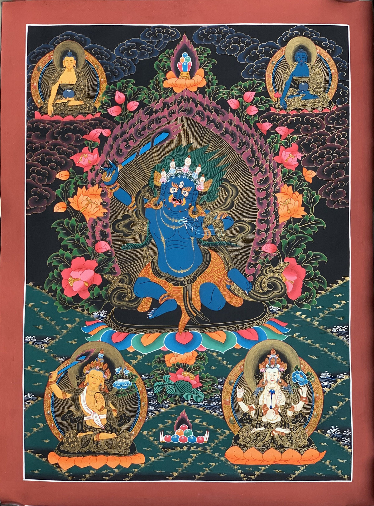 Mahakala Thangka Painting, Original Tibetan Art, Compassion Meditation