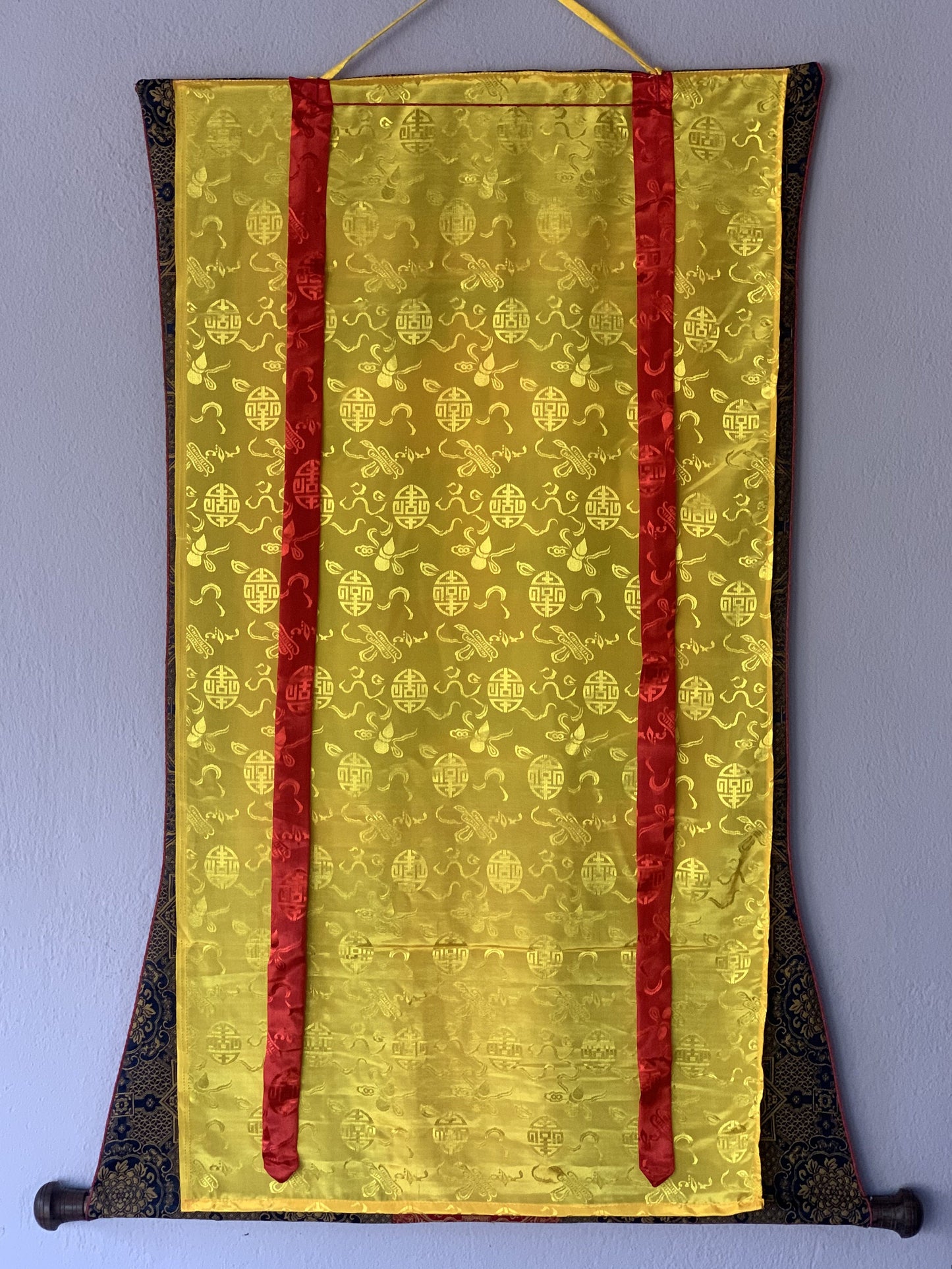 Hand-Painted Vajrasattva Thangka Painting with Silk Frame