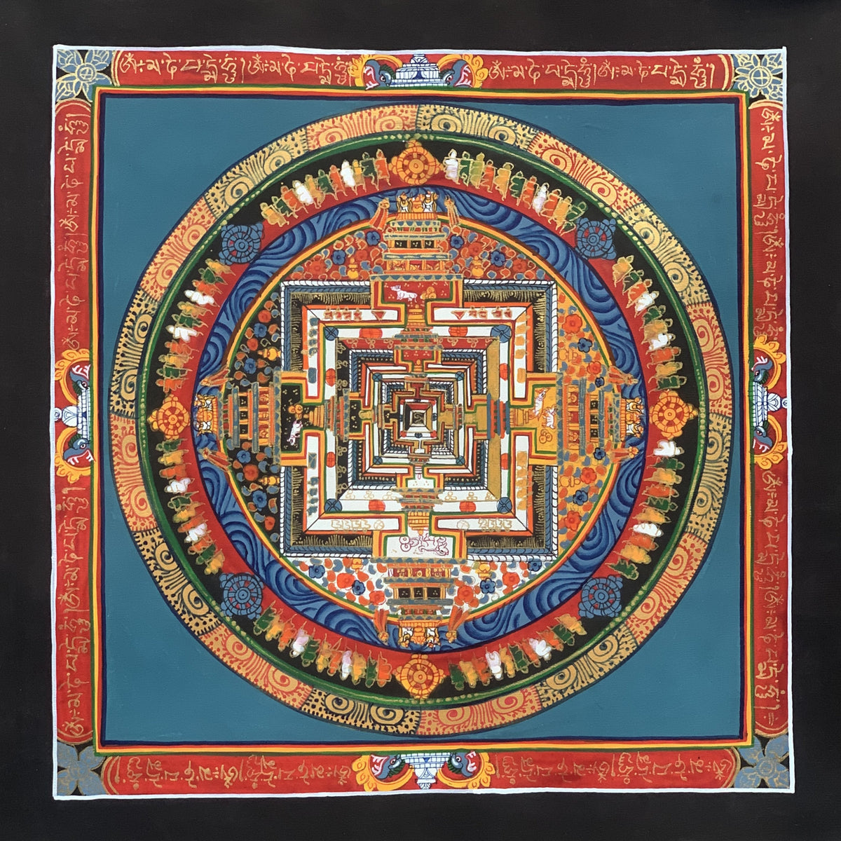 Kalachakra Mandala Thangka Painting - Tibetan Wheel of Life Art