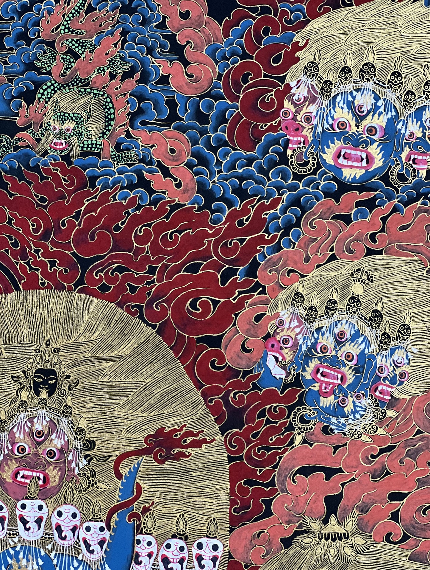 Hand-Painted Yamantaka Thangka – Wrathful Tibetan Buddhist Art