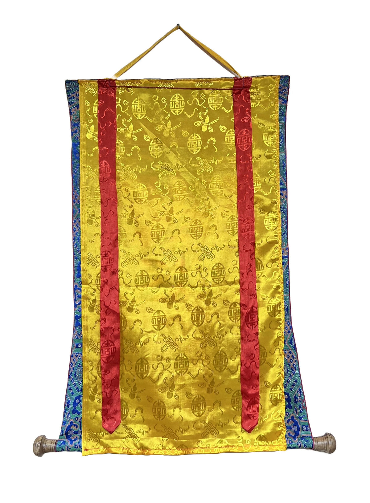 Samantabhadra Thangka Painting | Tibetan Buddhist Art on Silk Brocade
