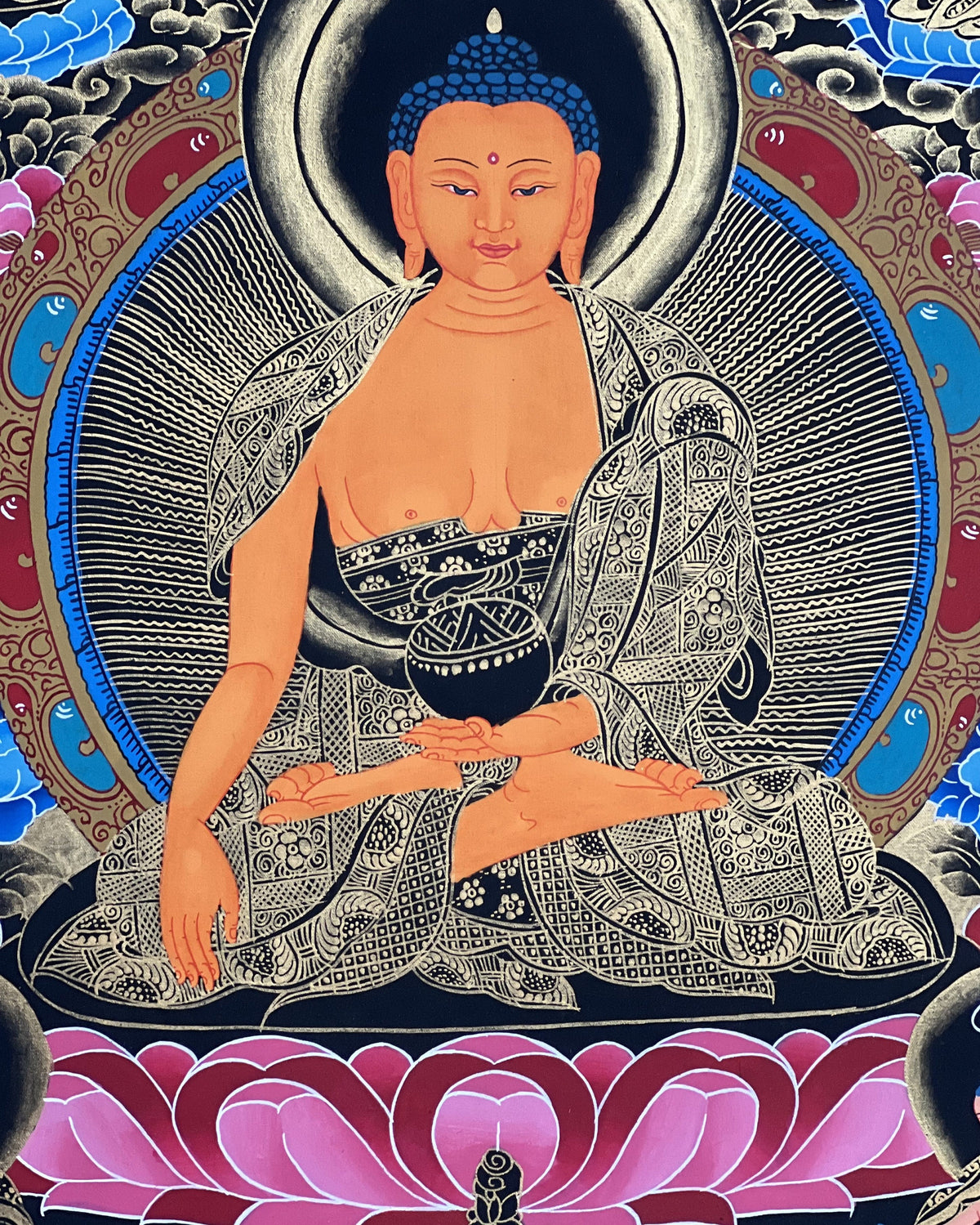 Shakyamuni/ Siddhartha Gautama Buddha Master Quality Tibetan Thangka Painting Original Hand-painting