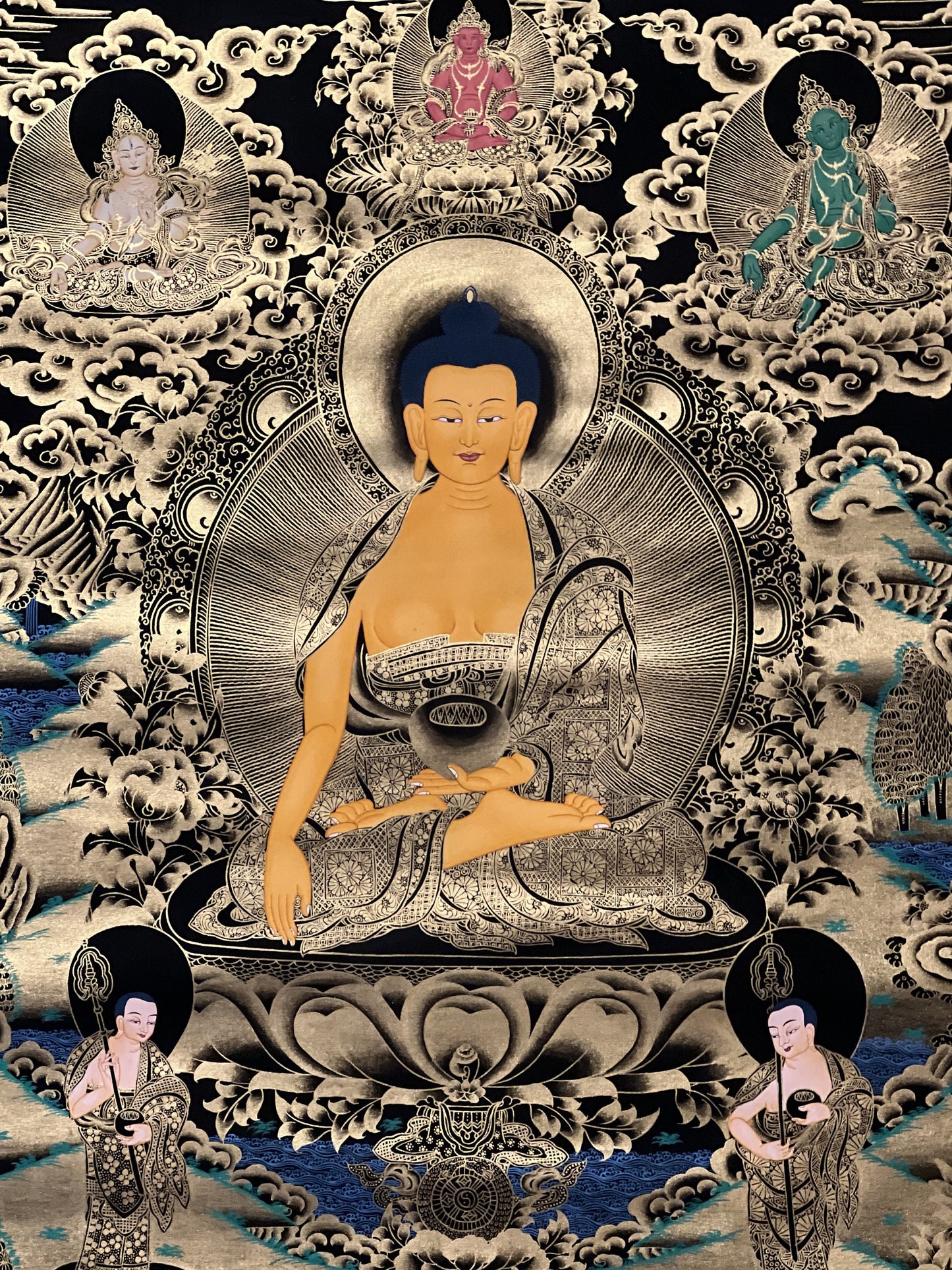 Hand-Painted Shakyamuni Buddha Thangka | Tibetan Art Masterpiece