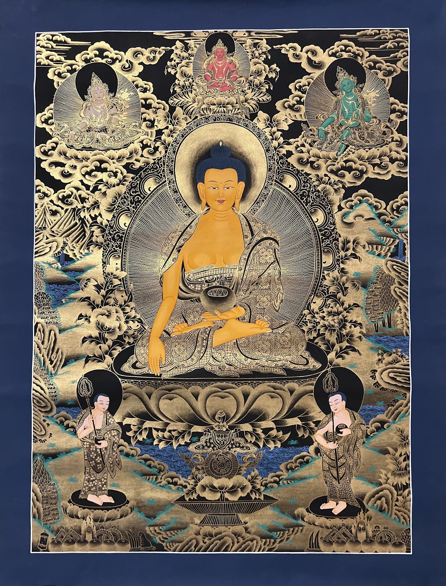 Hand-Painted Shakyamuni Buddha Thangka | Tibetan Art Masterpiece