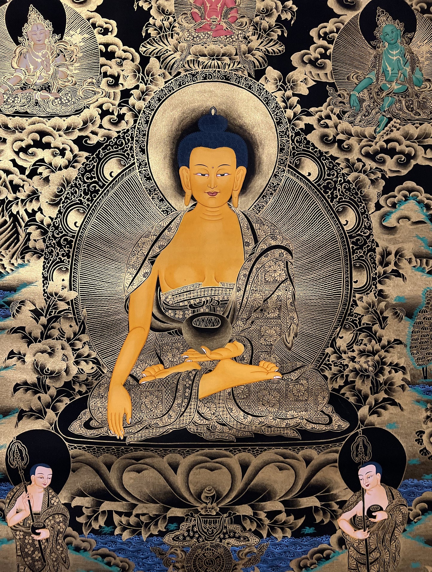 Hand-Painted Shakyamuni Buddha Thangka | Tibetan Art Masterpiece