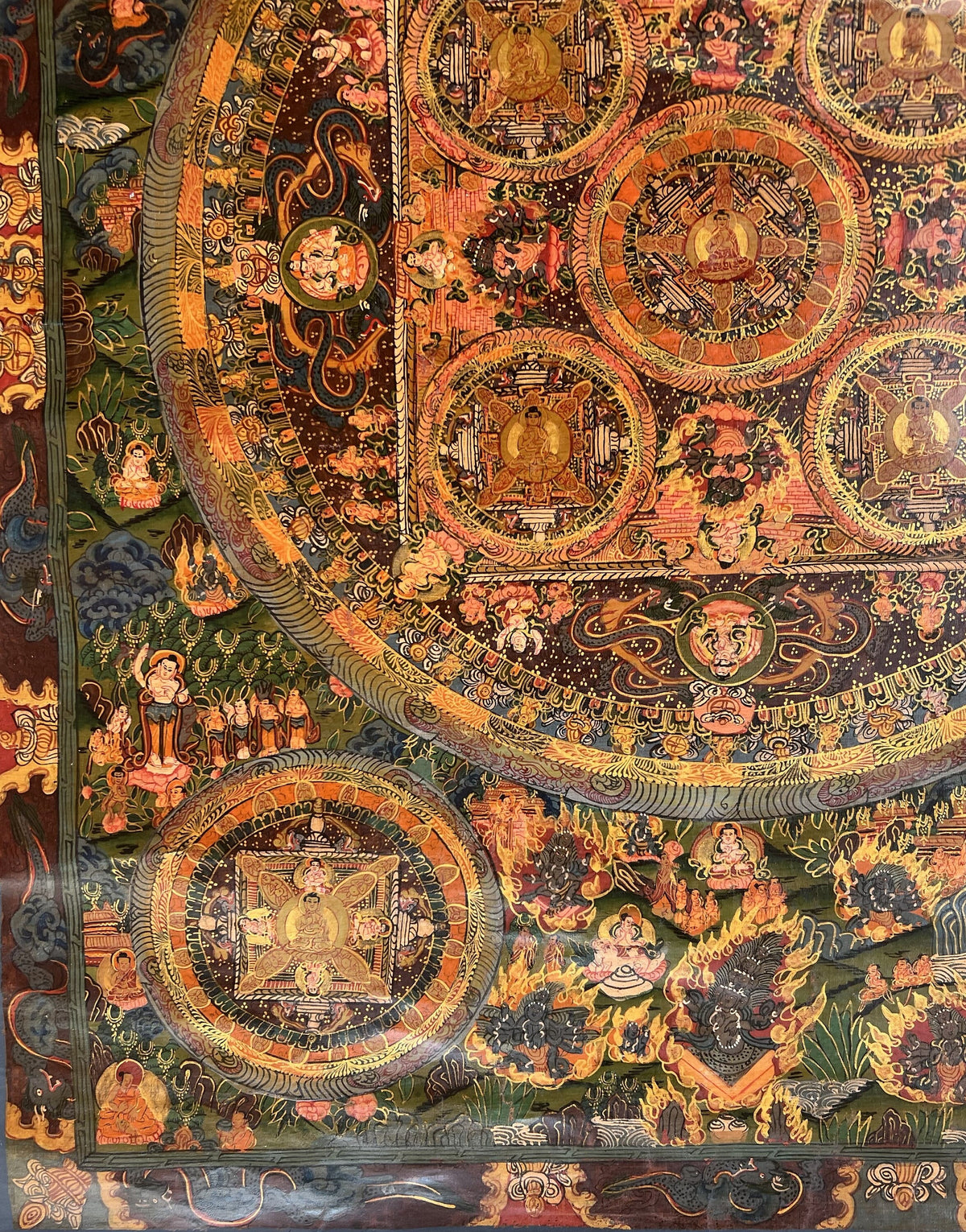 Hand-Painted Avalokiteshvara Buddha Mandala Tibetan Thangka