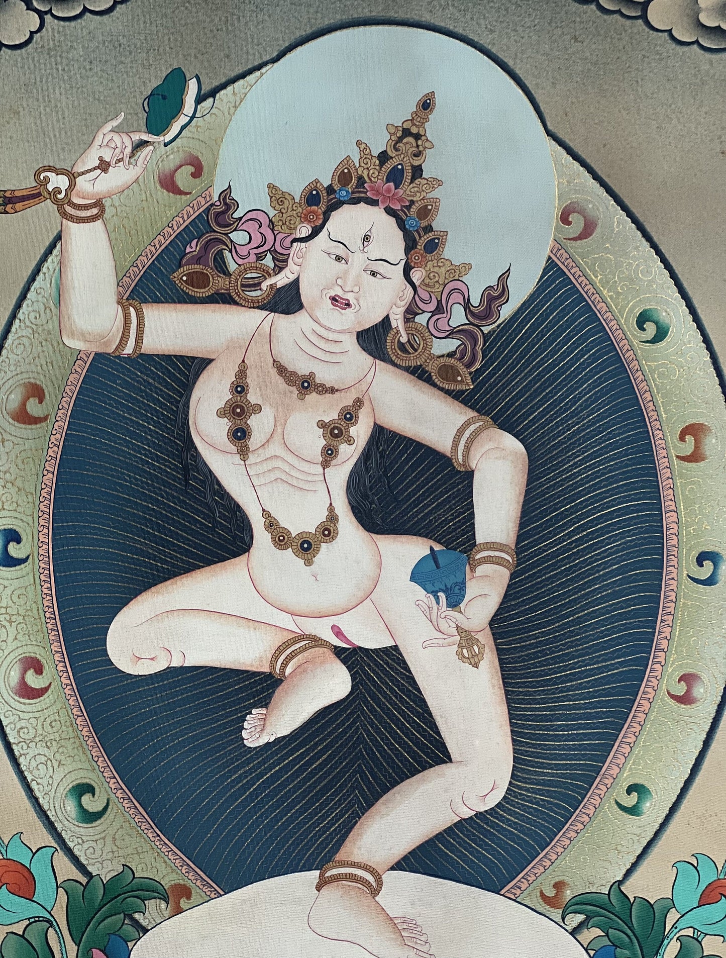 Machig Labdrön Thangka | Hand-Painted Chöd Lineage Tibetan Buddhist Art