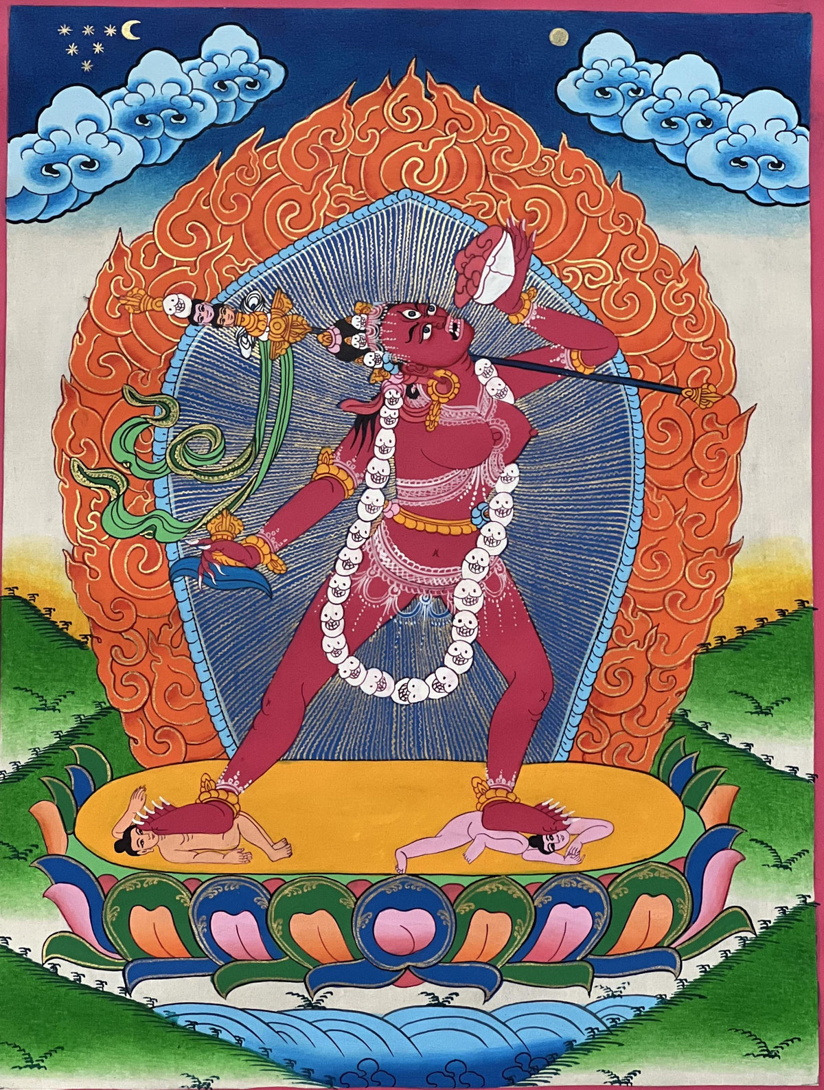 Vajrayogini Thangka Painting: Hand-Painted Tibetan Buddhist Tantra Art