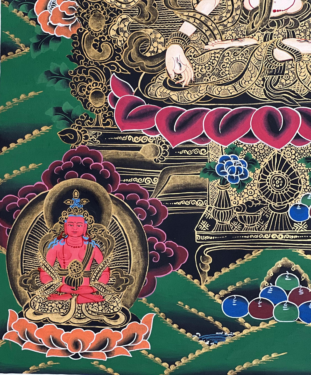 White Tara Thangka Painting: Hand-Painted Buddhist Meditation Art