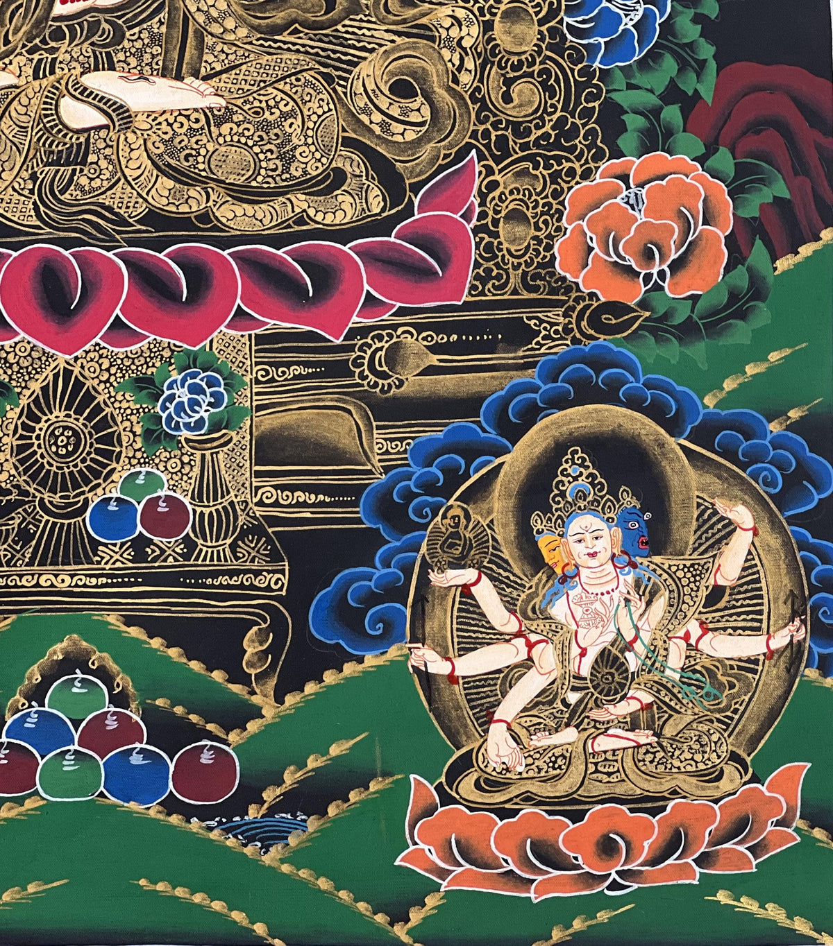 White Tara Thangka Painting: Hand-Painted Buddhist Meditation Art