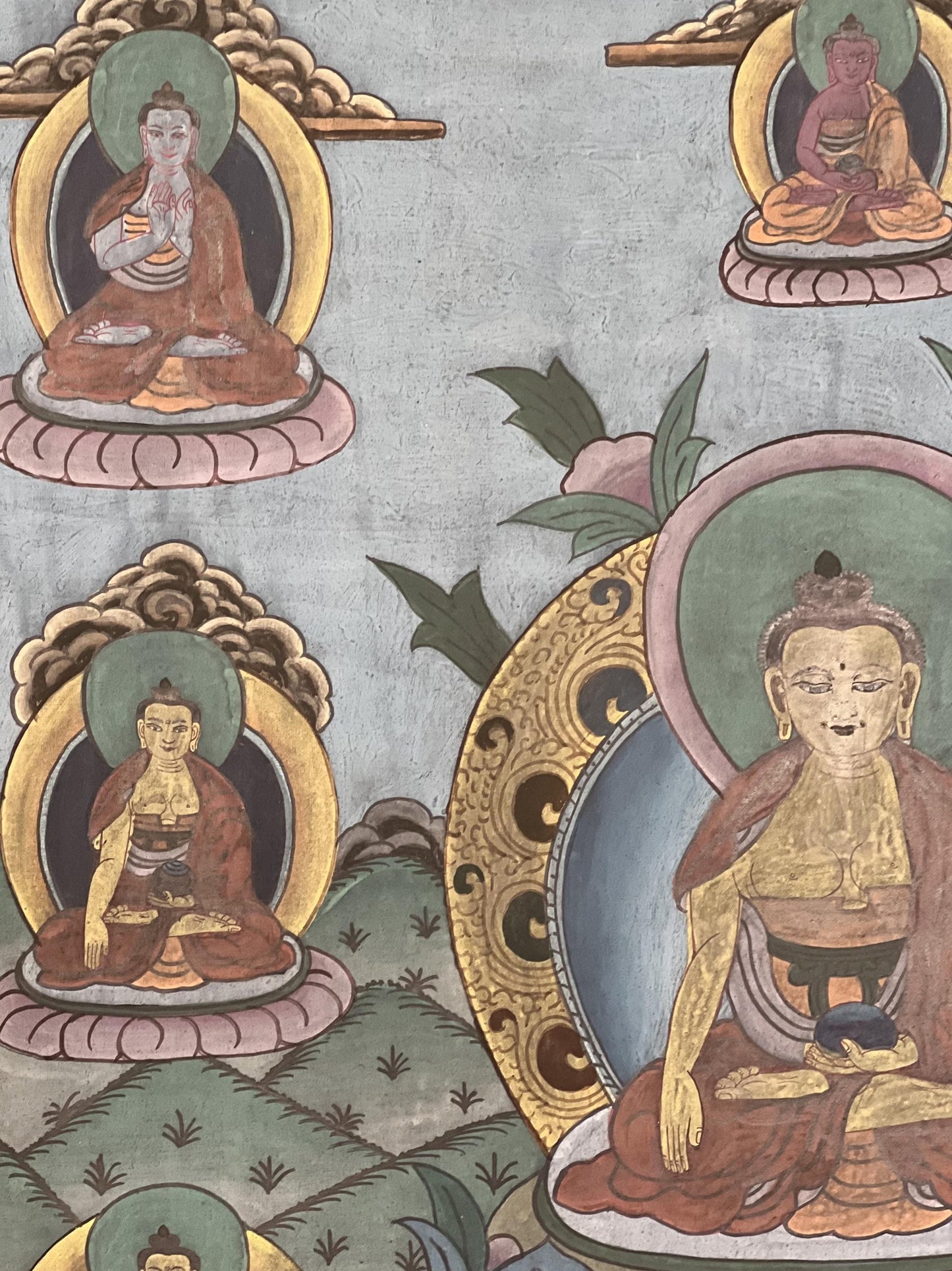 Vintage Shakyamuni Buddha Thangka Painting | Tibetan Meditation Art