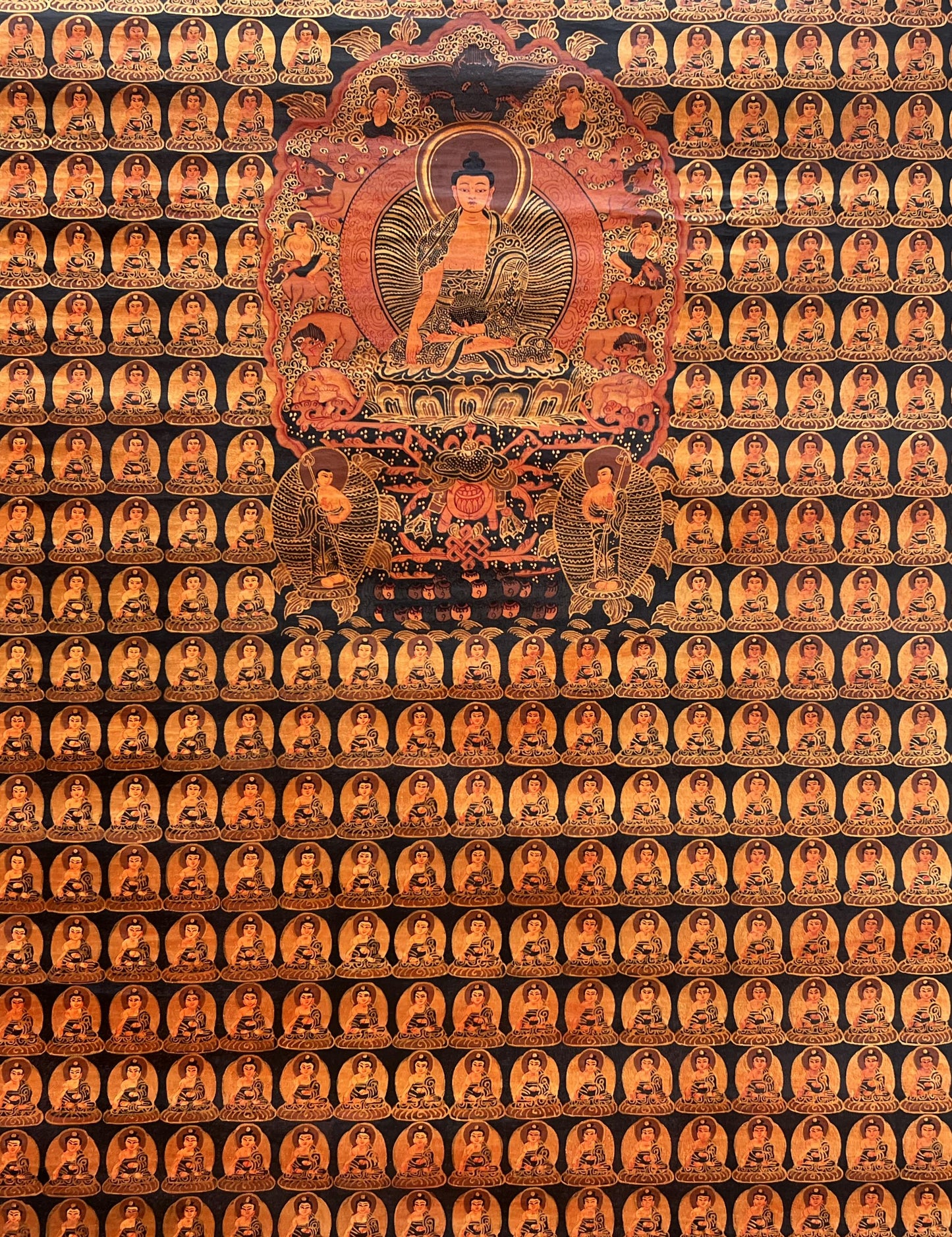 Hand-Painted Shakyamuni Buddha Thangka – Tibetan Buddhist Art, 23.6x37”