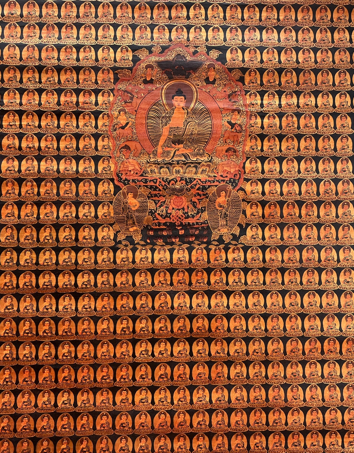 Hand-Painted Shakyamuni Buddha Thangka – Tibetan Buddhist Art, 23.6x37”