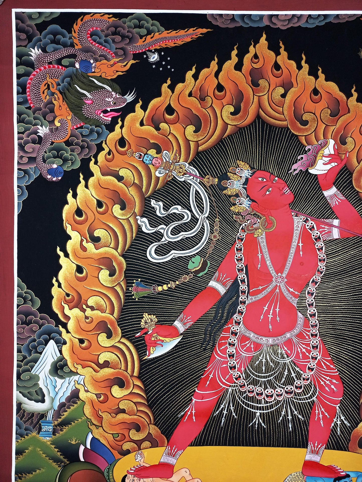 Hand-Painted Vajrayogini Thangka: Tibetan Buddhist Art, Compassion Diety