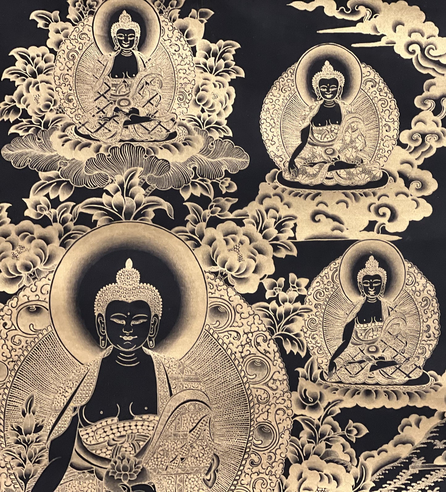 Original Hand-Painted Eight Medicine Buddha Tibetan Thangka Painting – Bhaisajyaguru Healing  Art