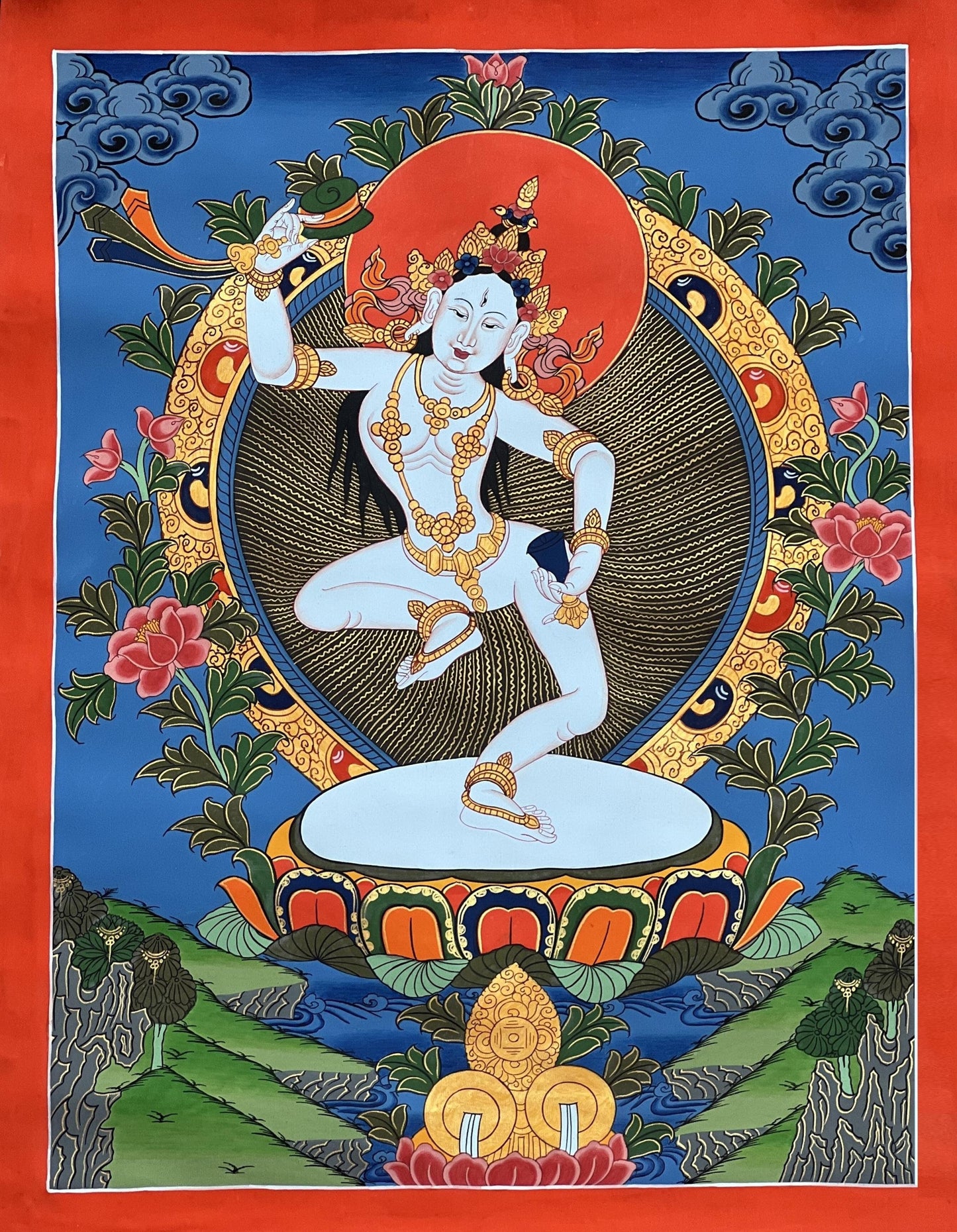 Hand-Painted Machig Labdron Thangka | Tibetan Buddhist Art