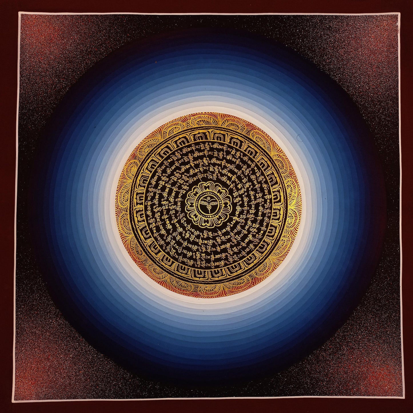 OM Mantra Mandala Thangka Painting | Tibetan Meditation Art, Nepal