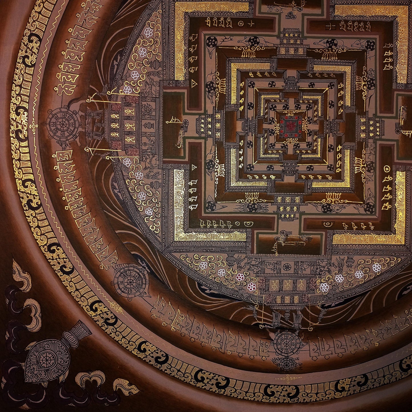 Hand-Painted Kalachakra Mandala Thangka | Tibetan Meditation Art
