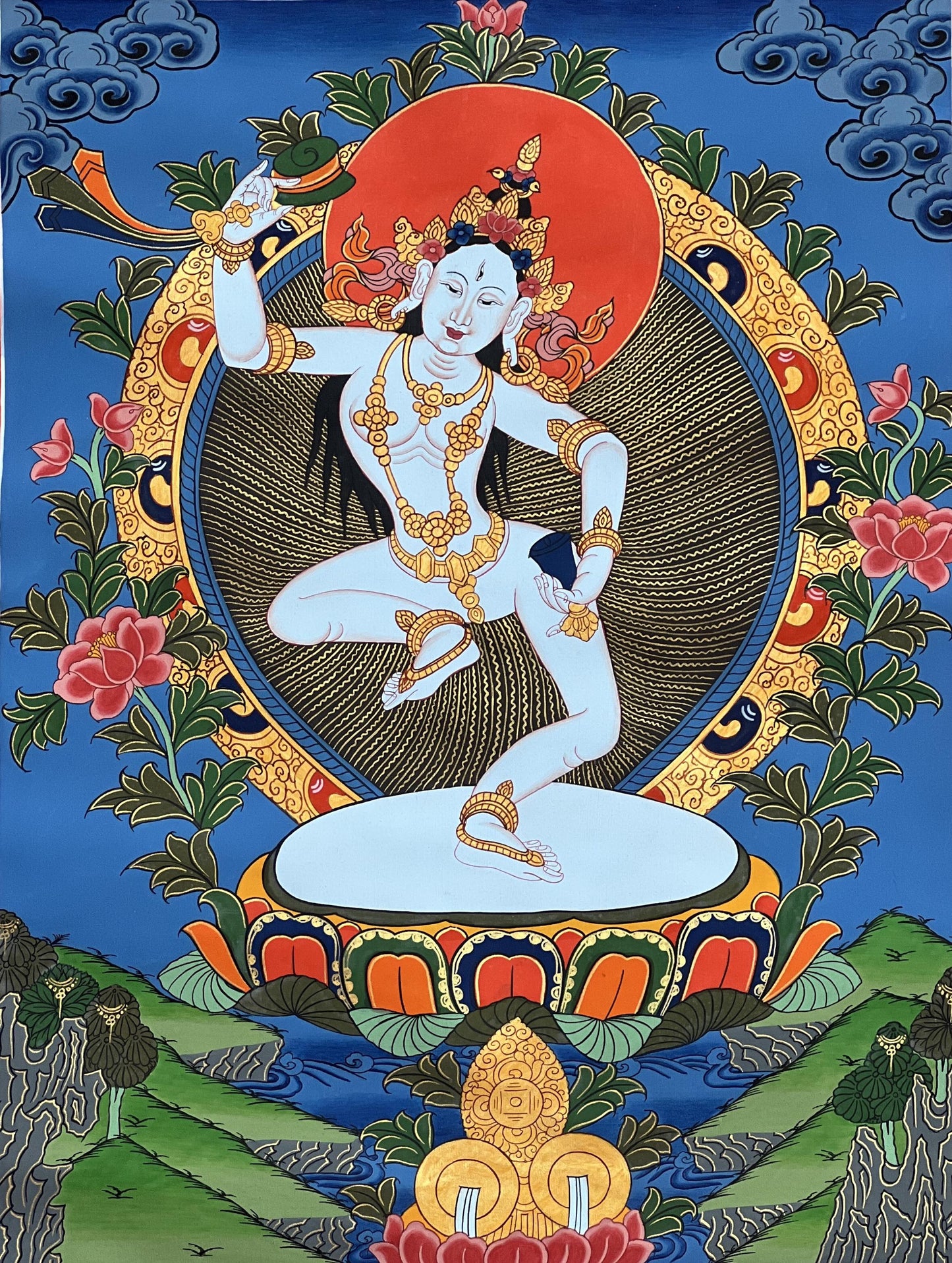 Hand-Painted Machig Labdron Thangka | Tibetan Buddhist Art