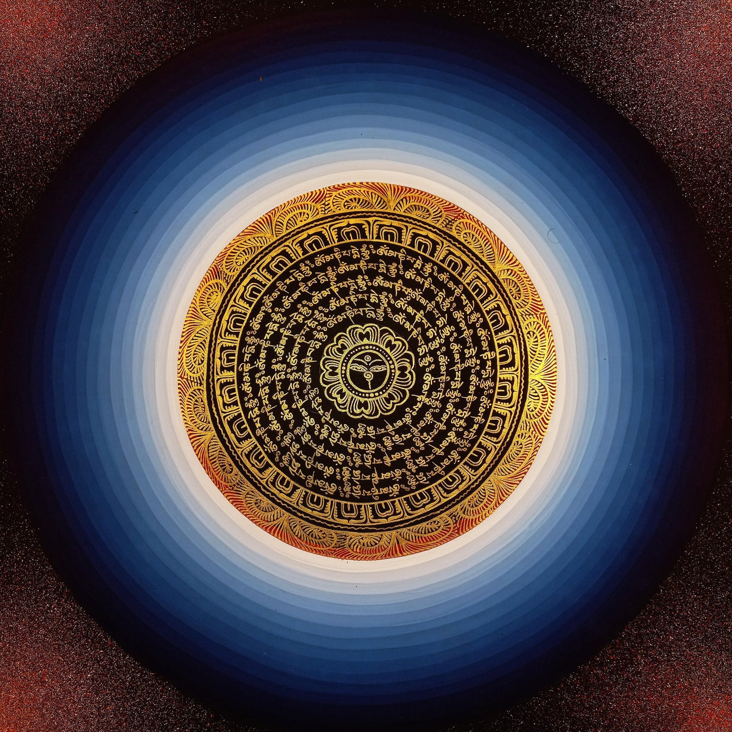 OM Mantra Mandala Thangka Painting | Tibetan Meditation Art, Nepal