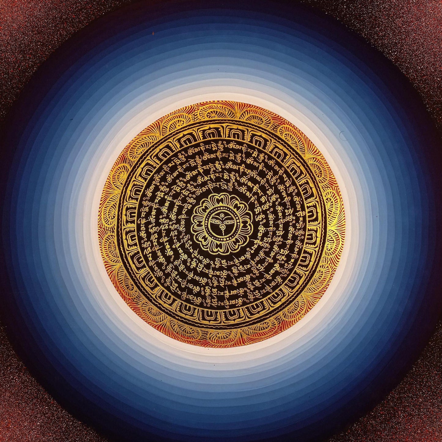 OM Mantra Mandala Thangka Painting | Tibetan Meditation Art, Nepal